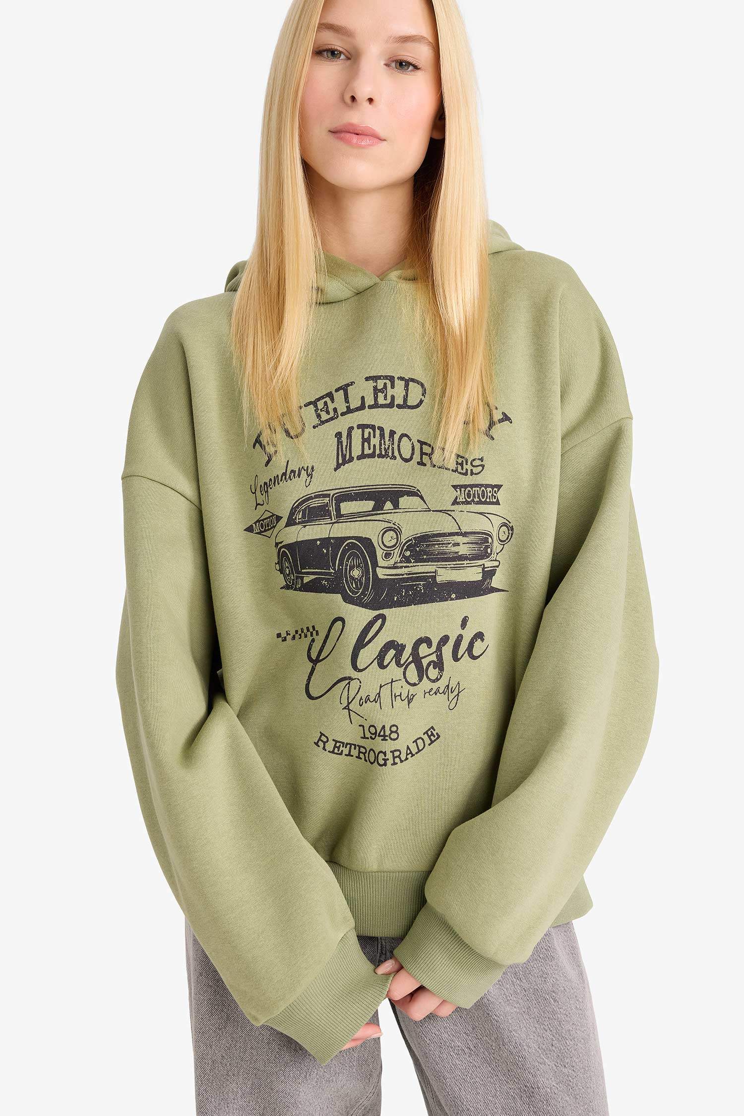 Sweat à capuche imprimé Coupe oversize