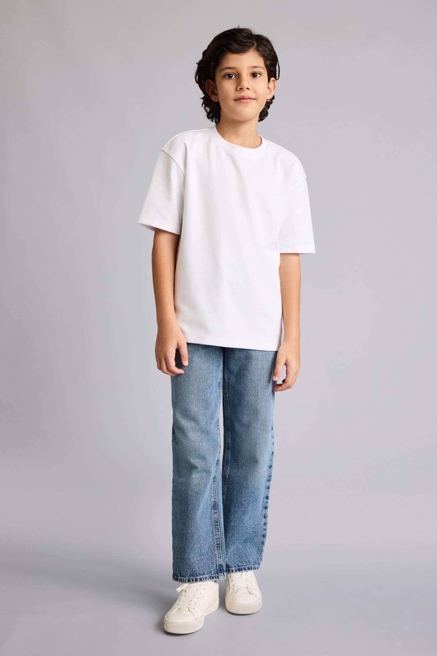 Wide Leg Denim Trousers