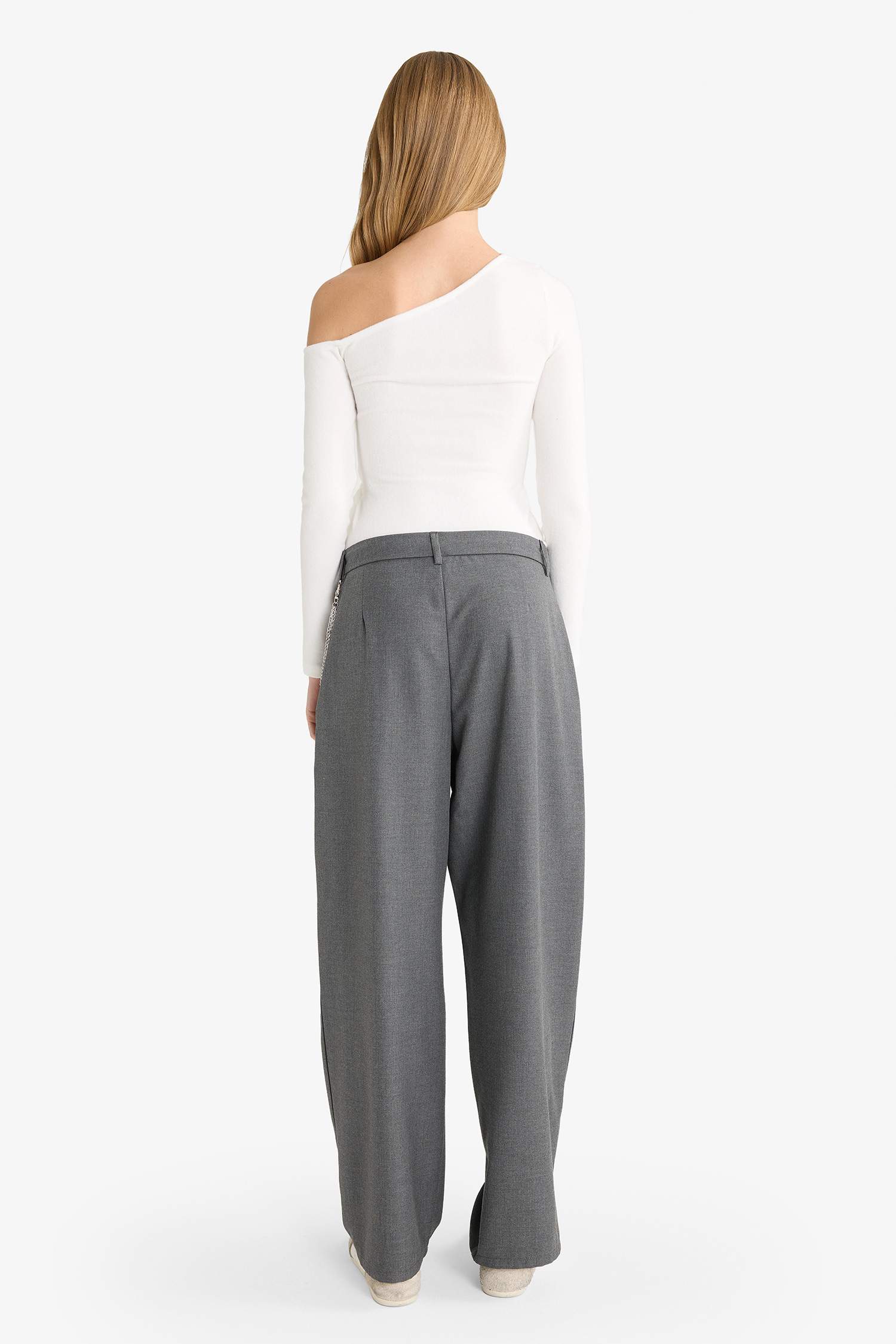 Pantalon baggy à taille normale et longueur standard