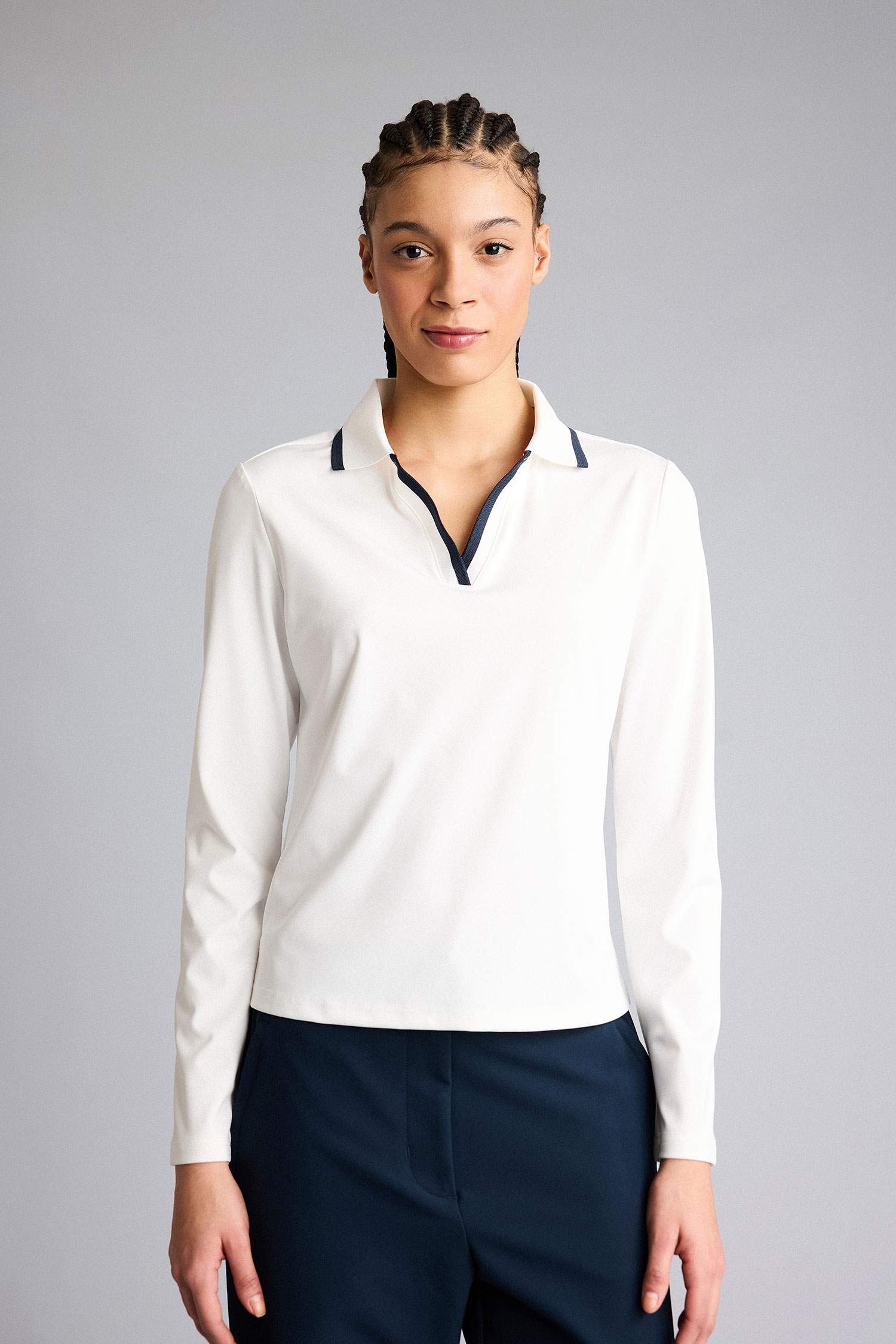 Woman Long Sleeve Polo T-Shirt