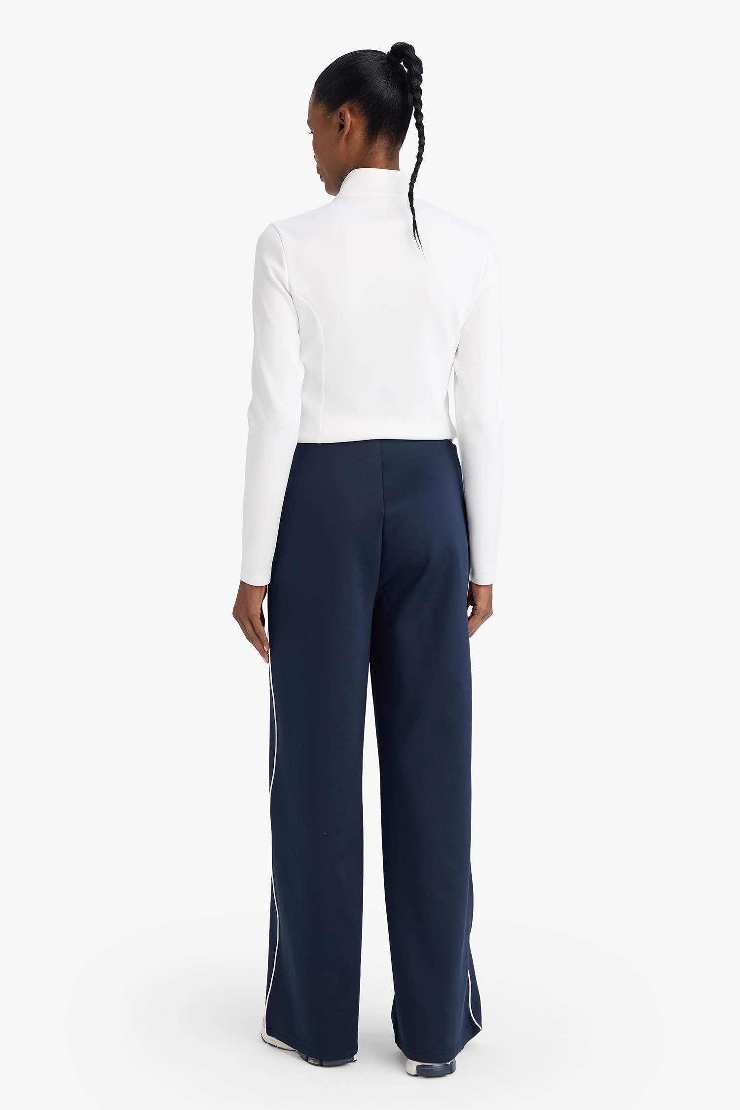 Спортивные брюки из ткани скуба Wide Leg с карманами