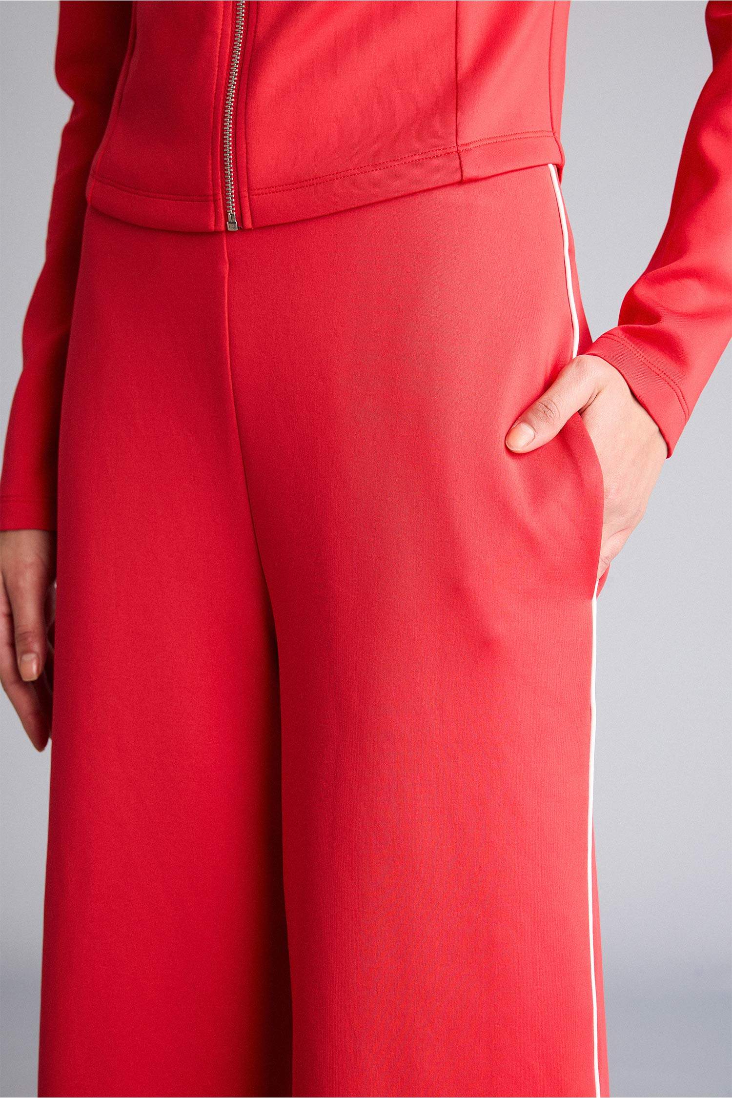 Спортивные брюки из ткани скуба Wide Leg с карманами