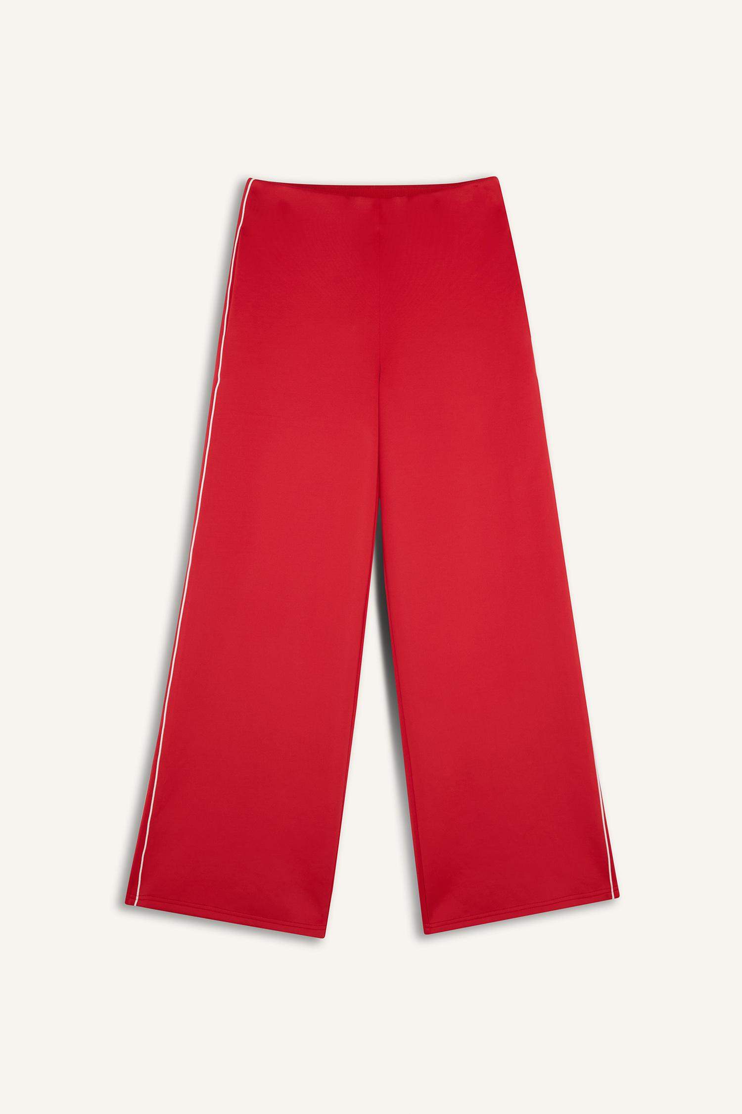 Спортивные брюки из ткани скуба Wide Leg с карманами