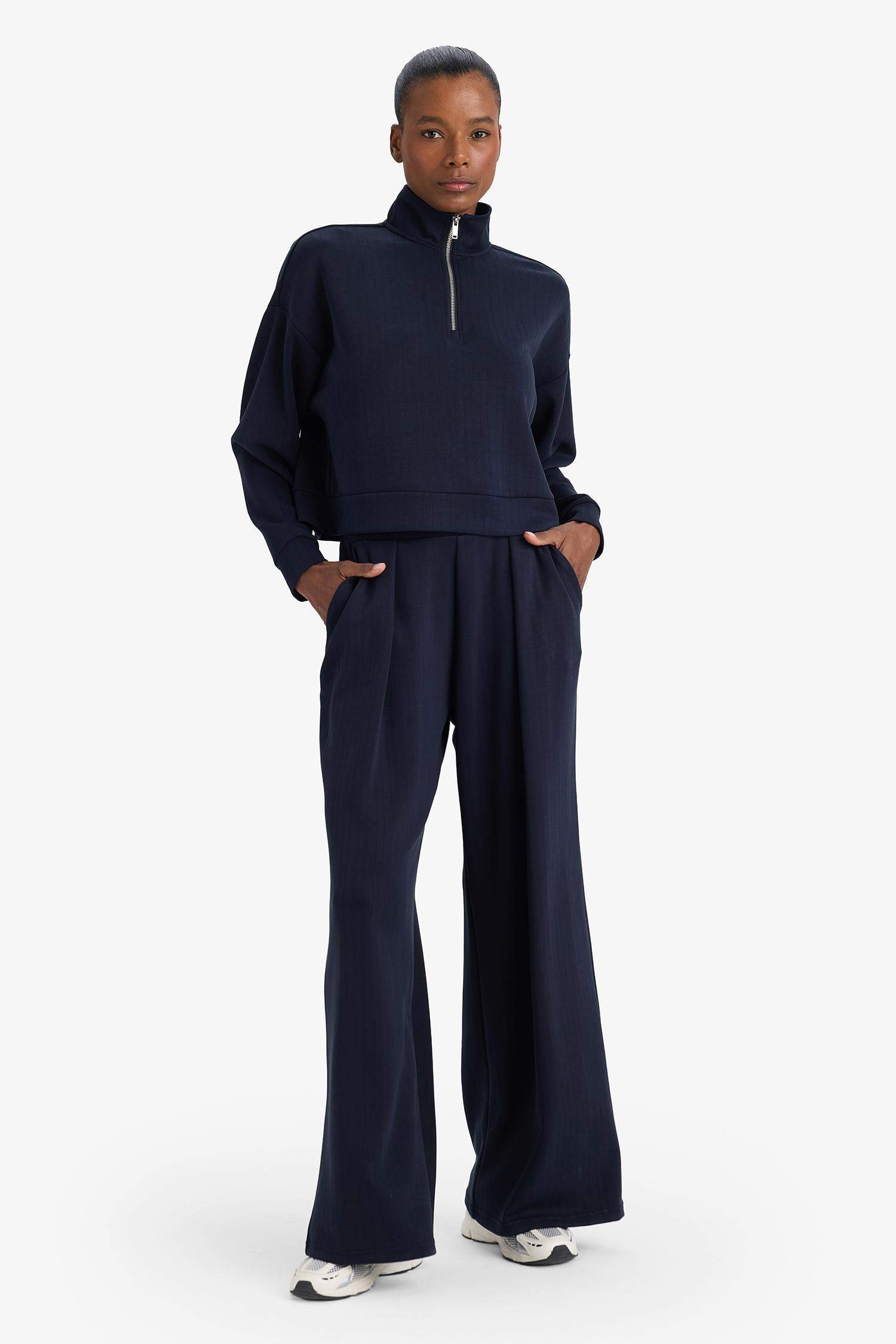 بنطرون بجامة رياضي وايد ليج برجل واسع