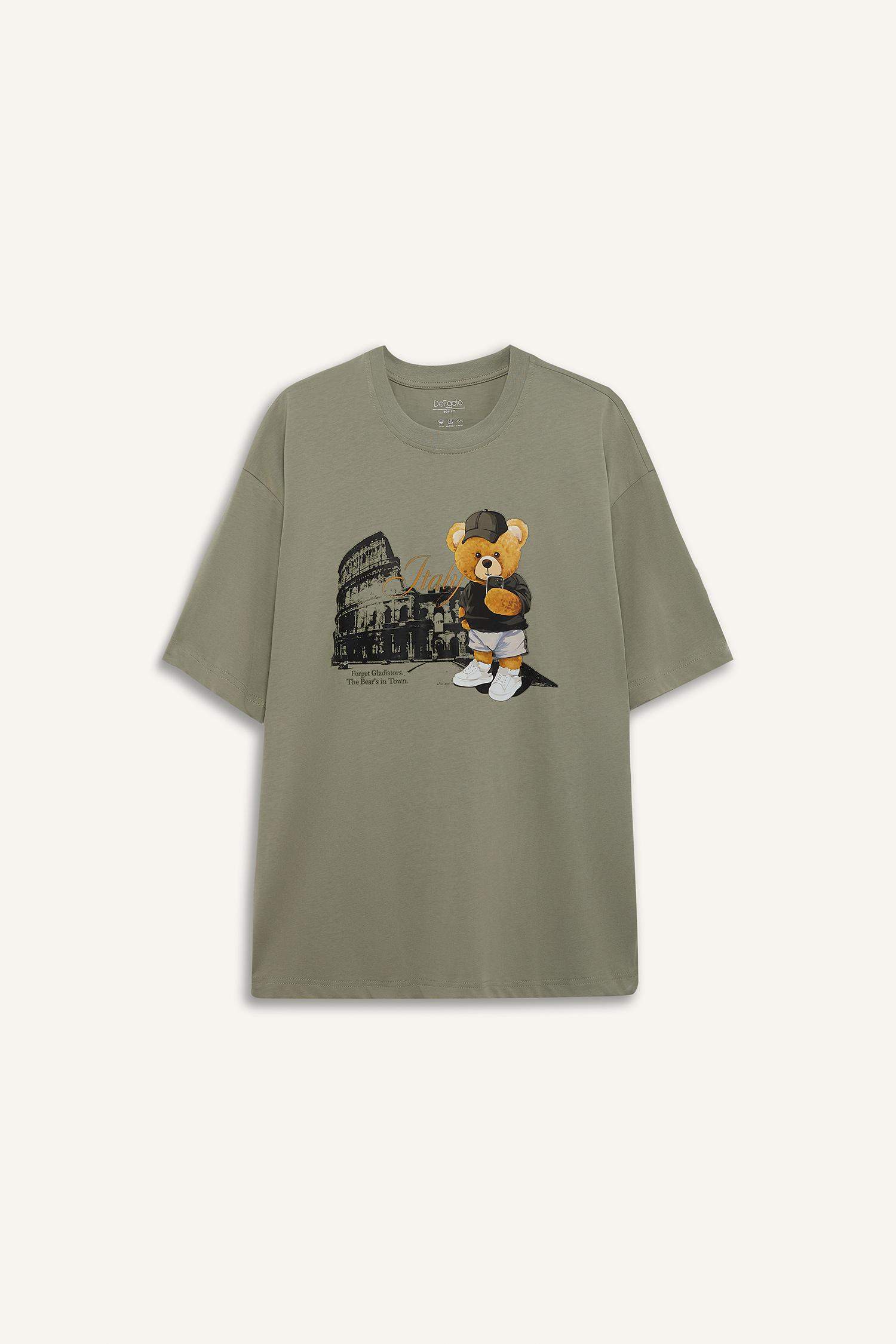 تيشيرت نص ردن أوفر سايز بياخة مستديرة