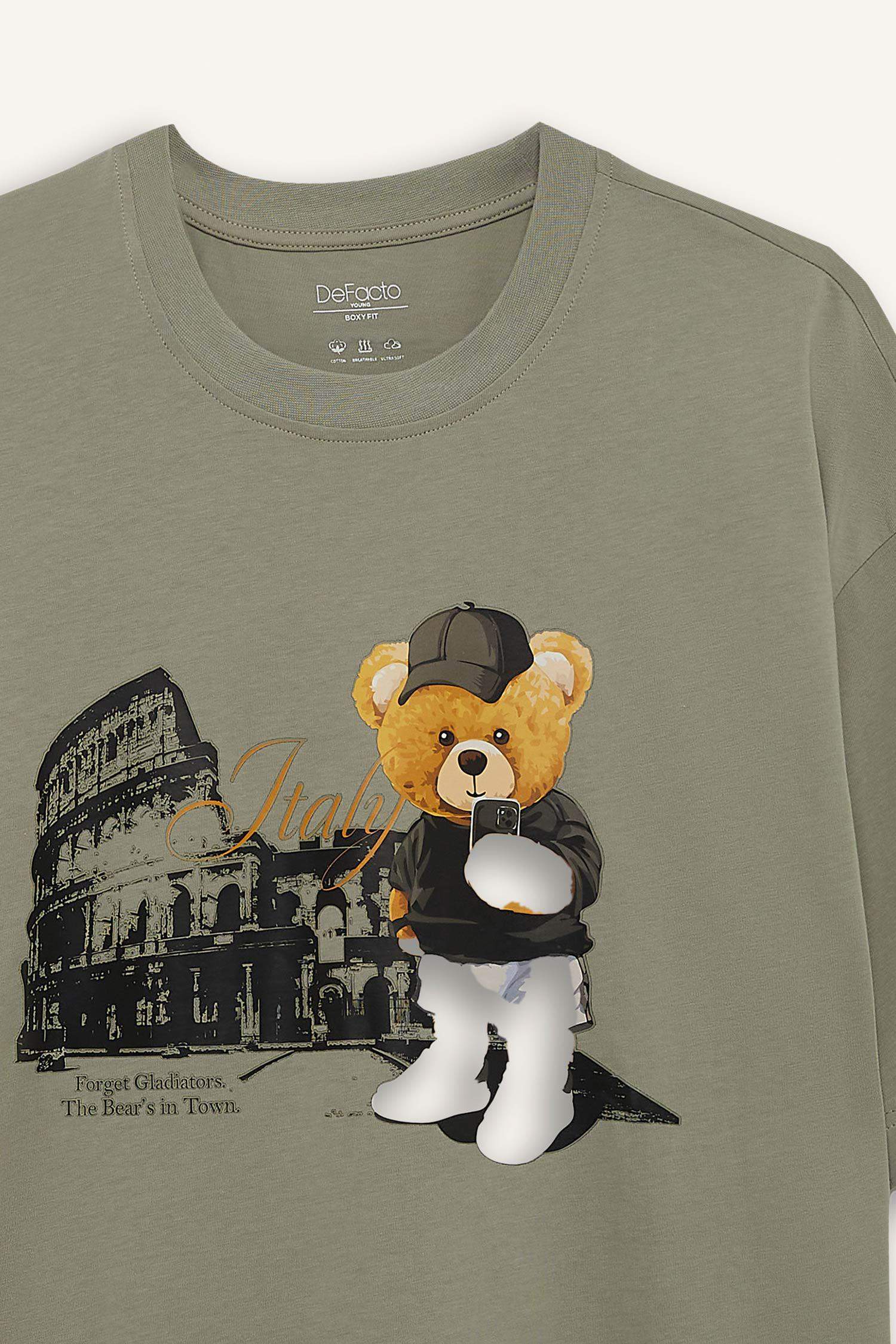 تيشيرت نص ردن أوفر سايز بياخة مستديرة