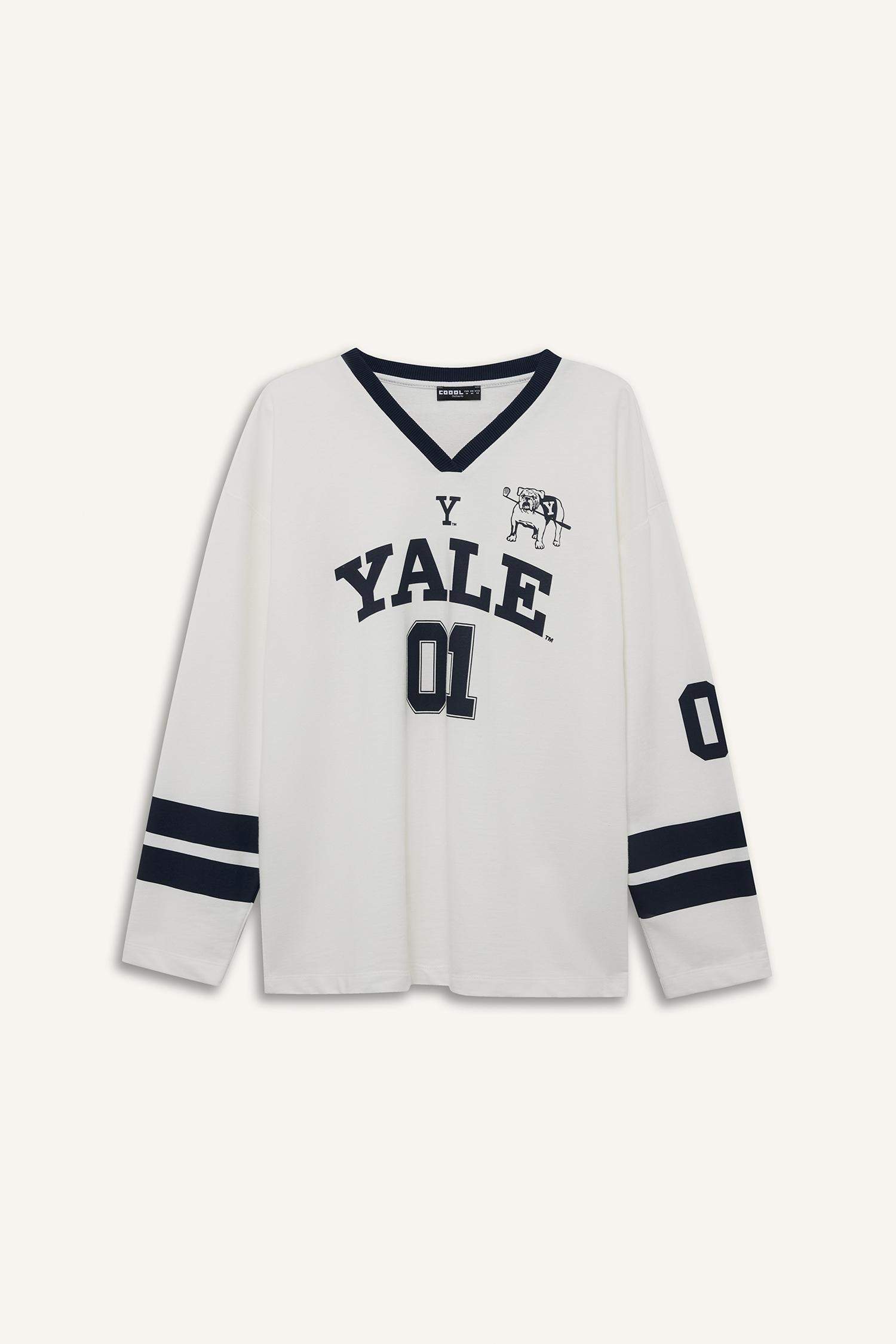 Coool Yale University Regular Fit V Yaka Uzun Kollu Tişört