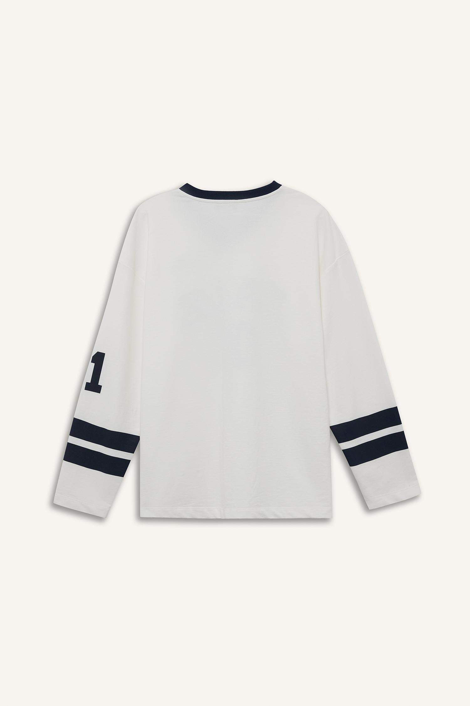 Coool Yale University Regular Fit V Yaka Uzun Kollu Tişört