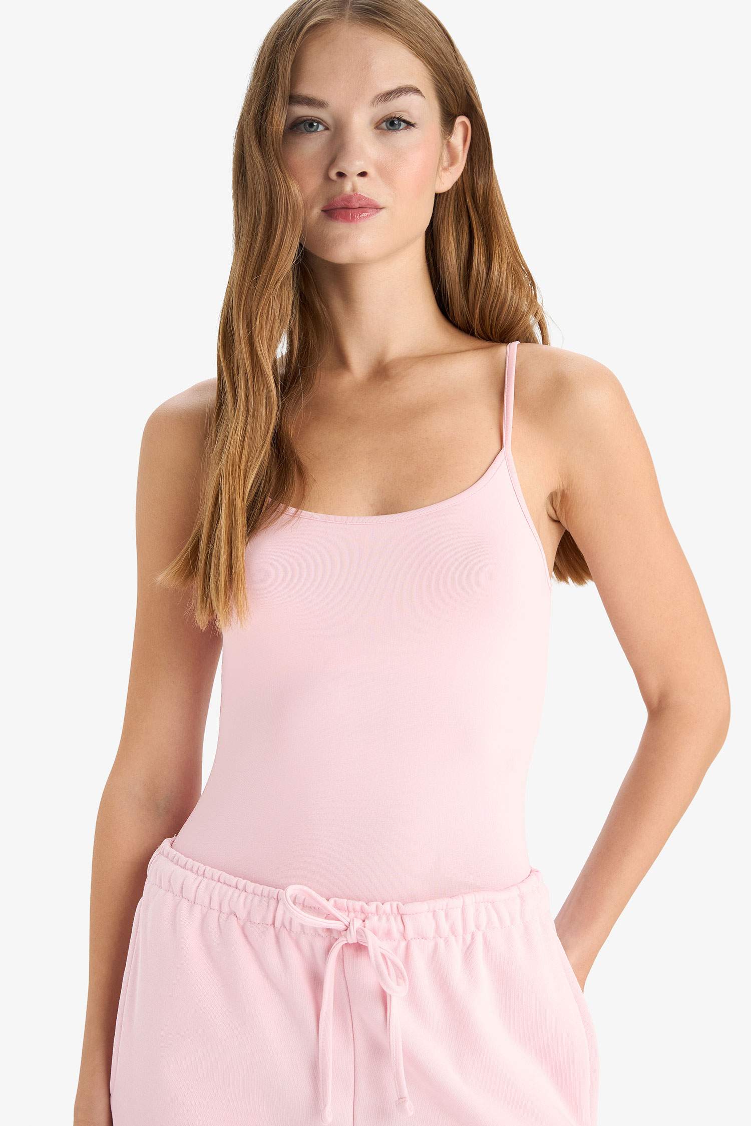 İnce Askılı Basic Düz Çıtçıtlı Body