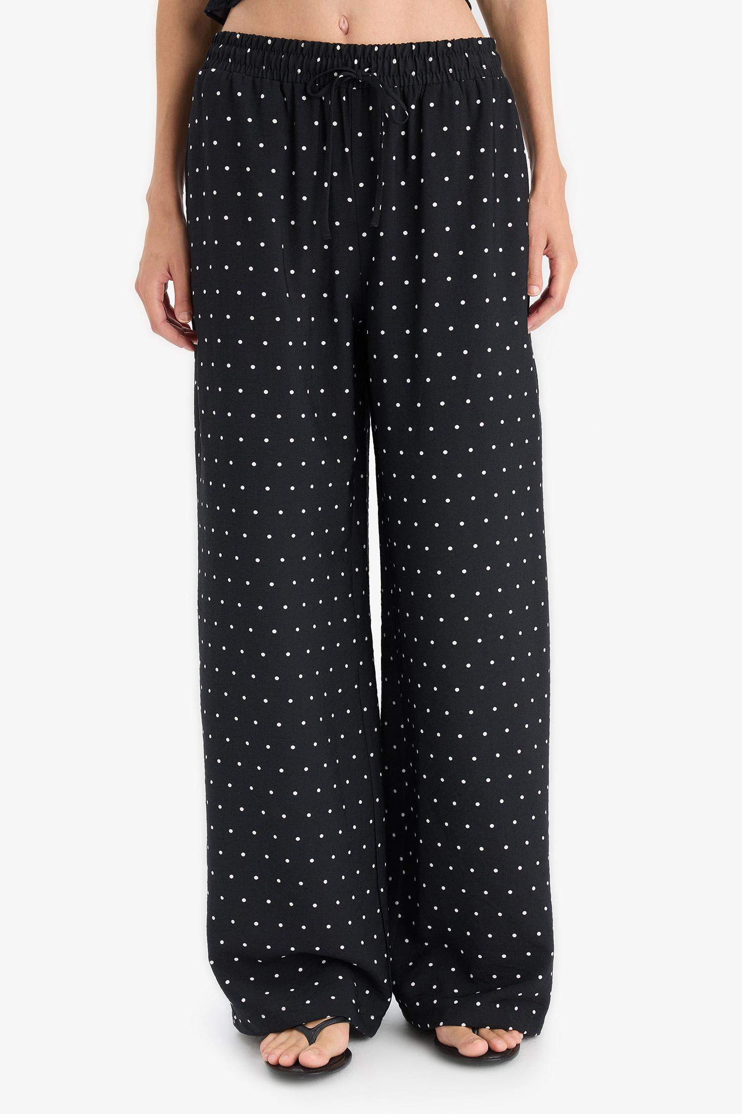 Straight Fit Çift Cepli Yüksek Bel Midi Pantolon