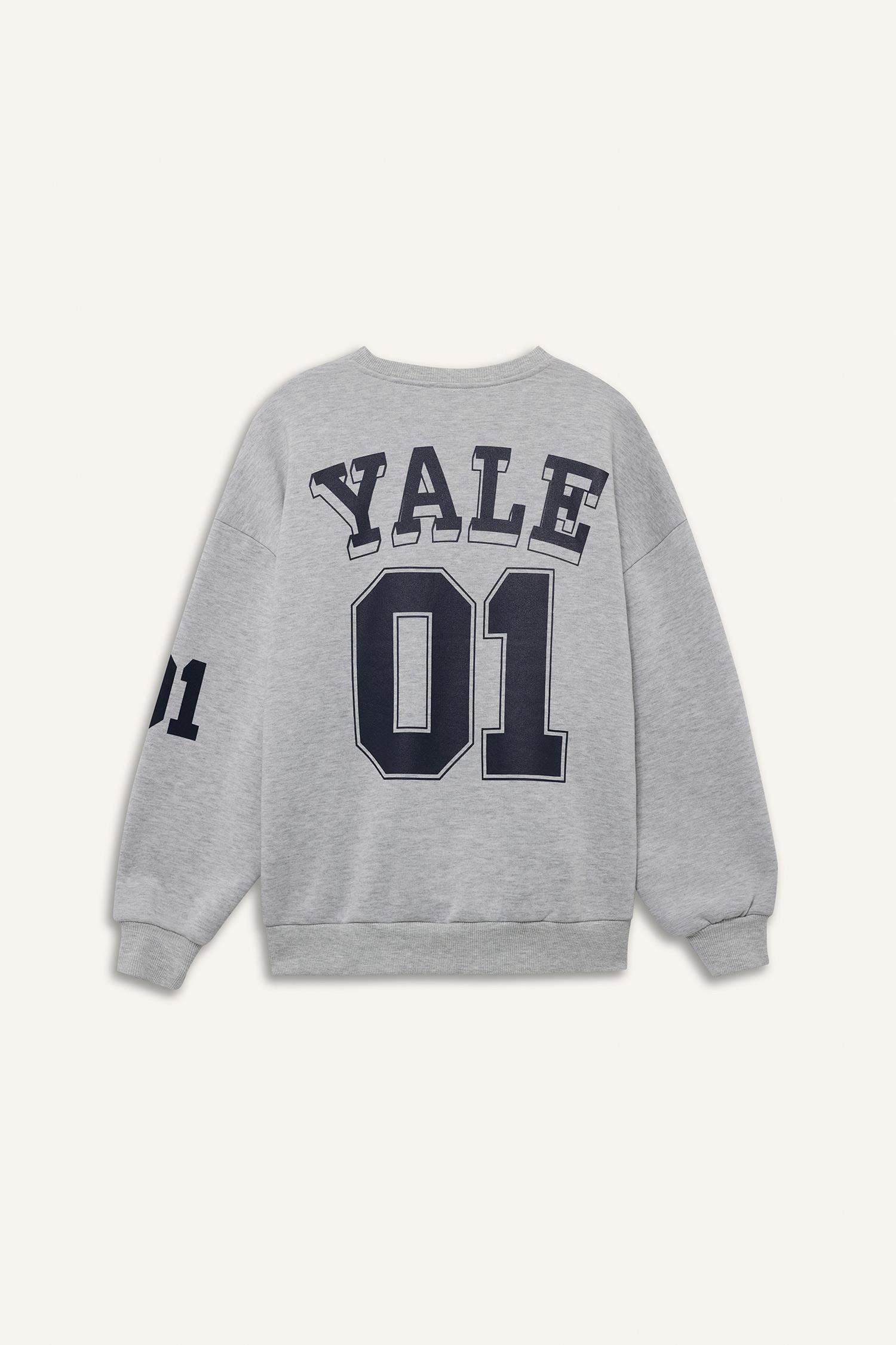 Yale University Oversize Fit Crew Neck Sweatshirt