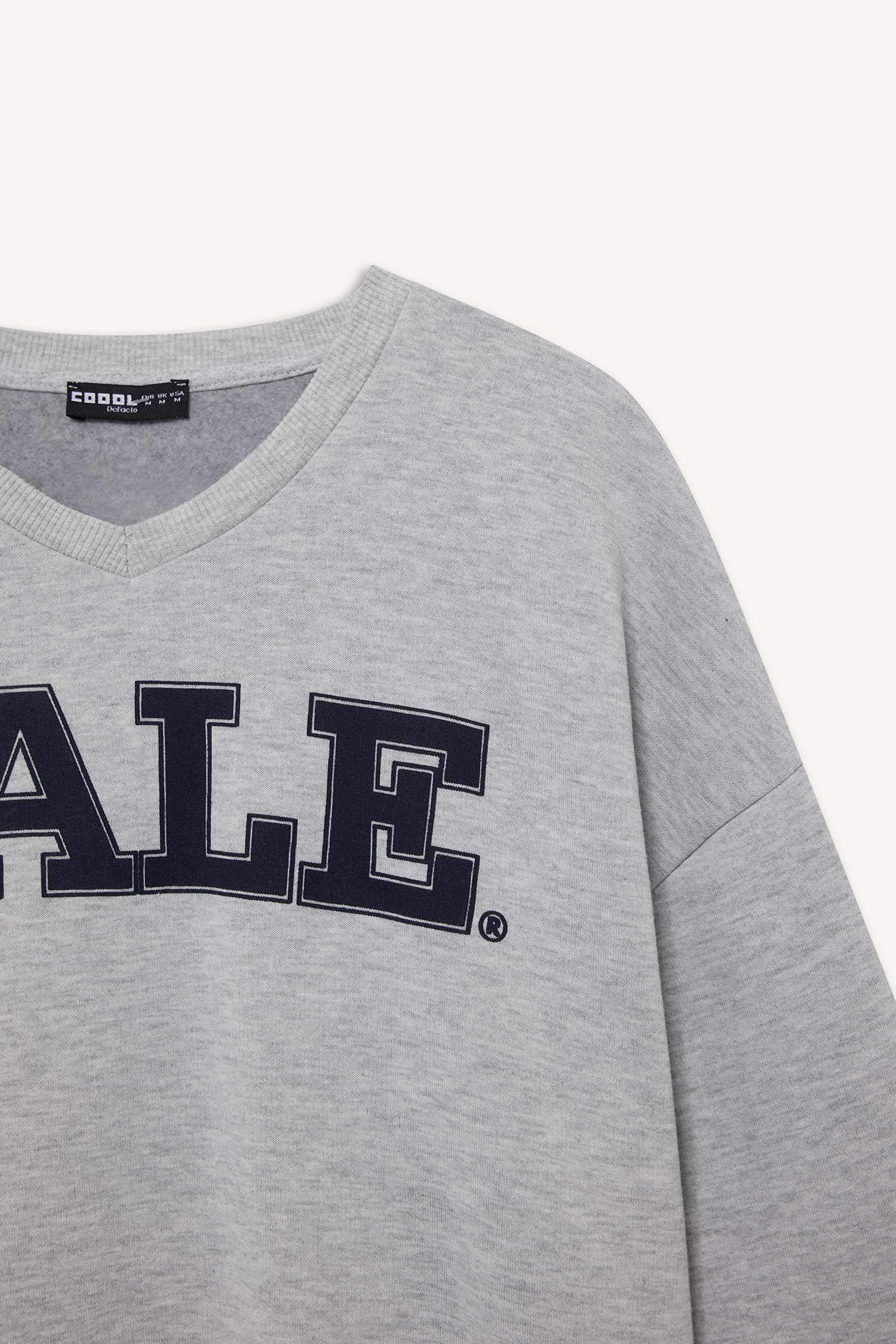 Yale University Oversize Fit Crew Neck Sweatshirt