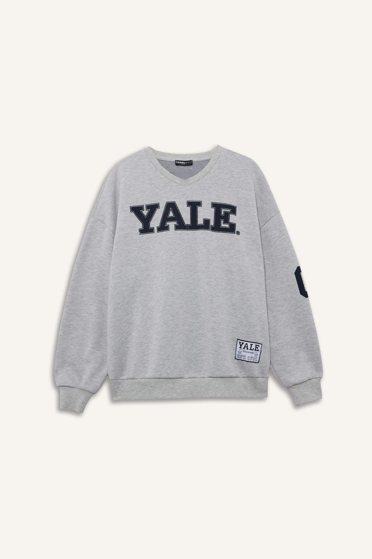 Yale University Oversize Fit Crew Neck Sweatshirt