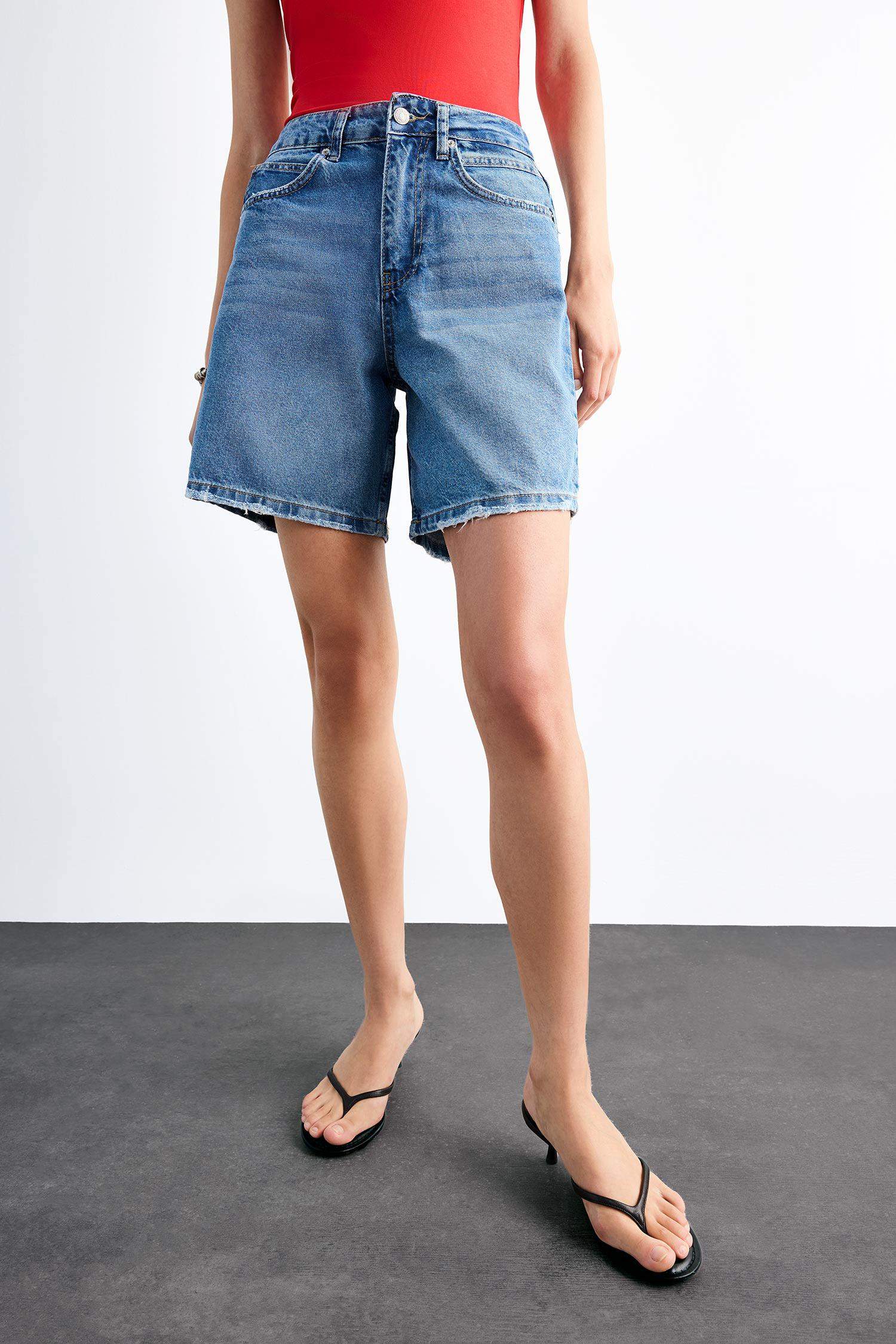 Regular Fit Denim Shorts