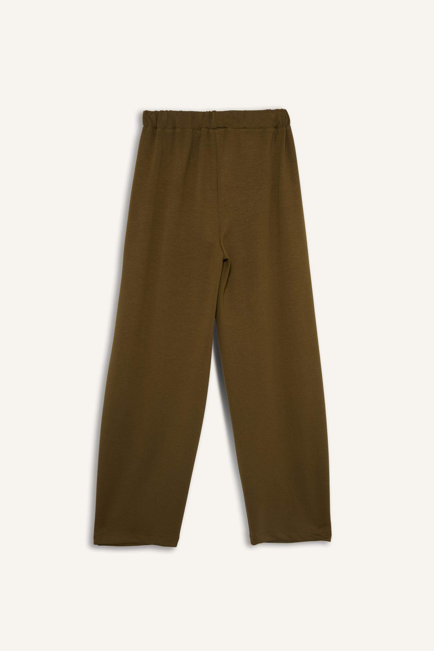 Barrel Fit Straight Leg Trousers