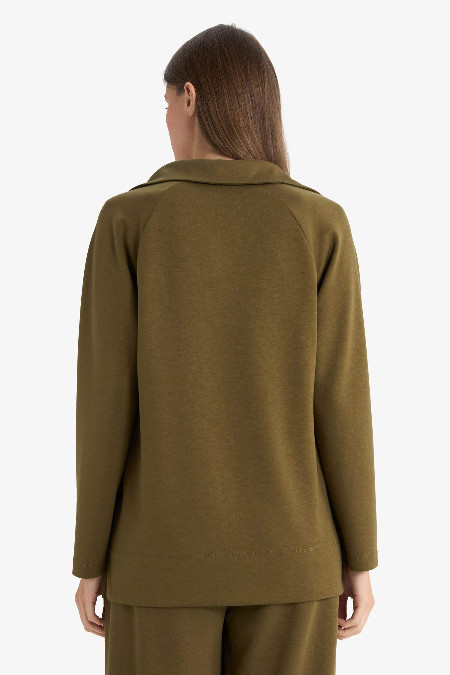 Regular Fit Kayık Yaka Uzun Kollu Tunik