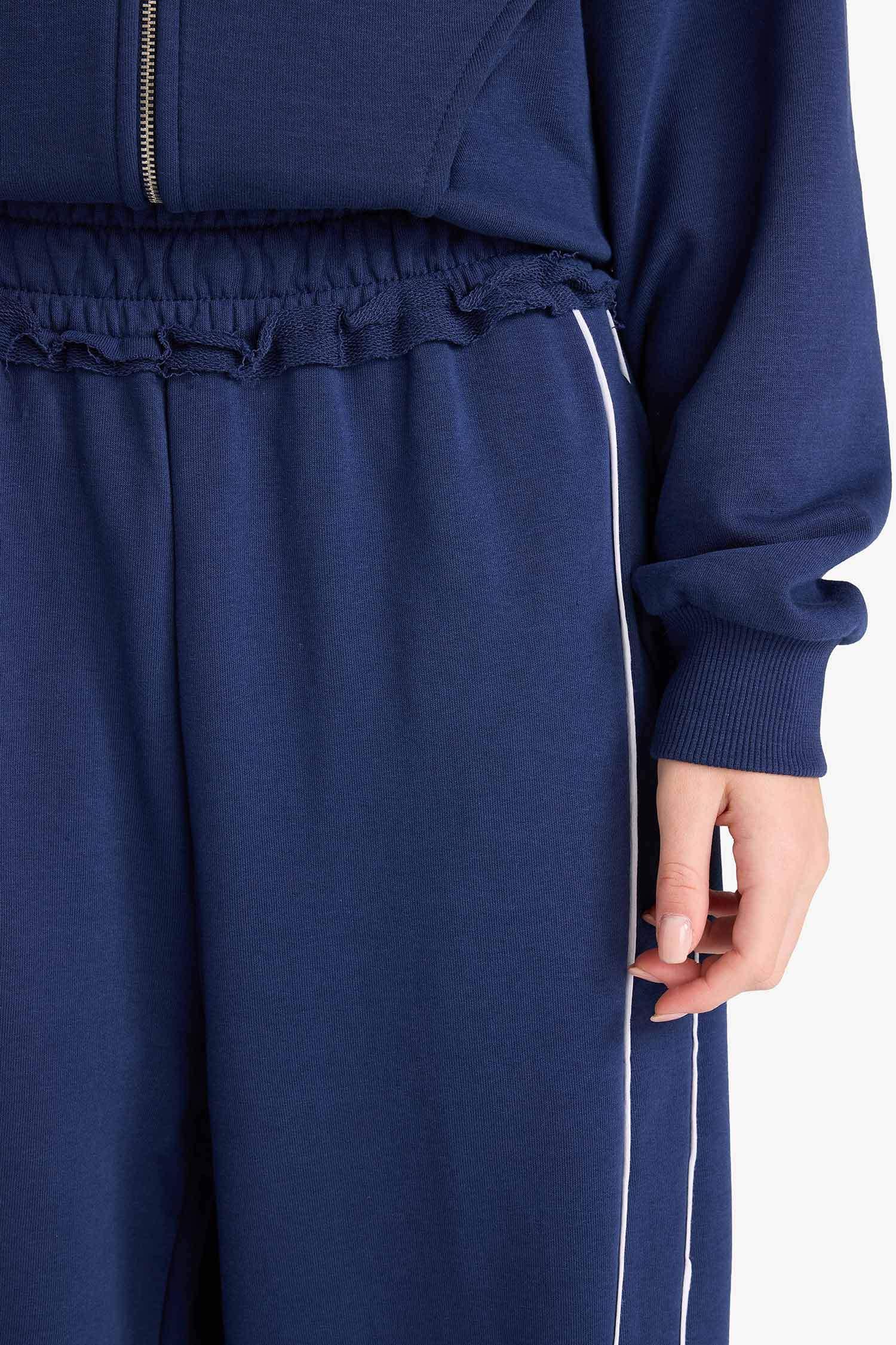 Beli Lastikli Wide Leg Eşofman Altı