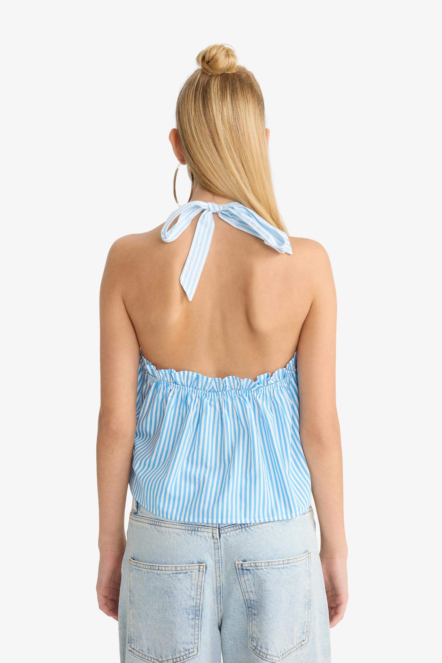 Poplin Halter Neck Blouse