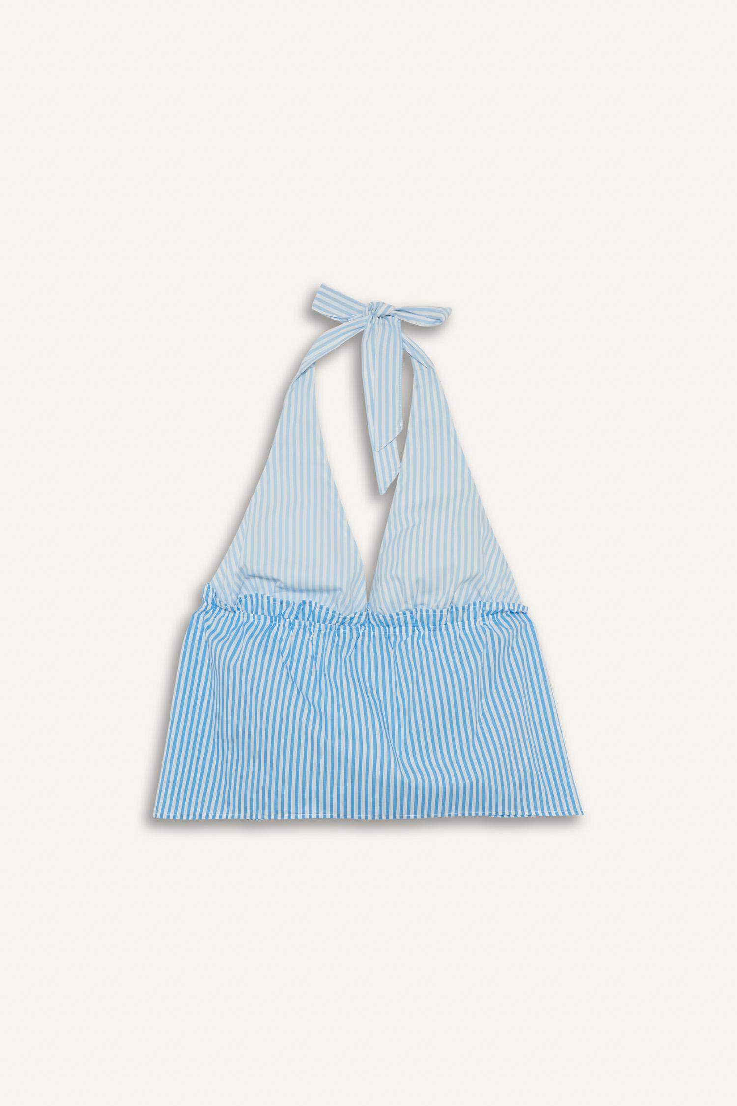 Poplin Halter Neck Blouse