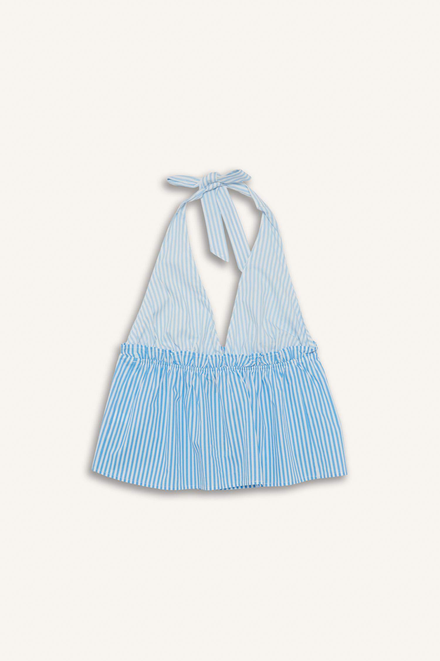 Poplin Halter Neck Blouse