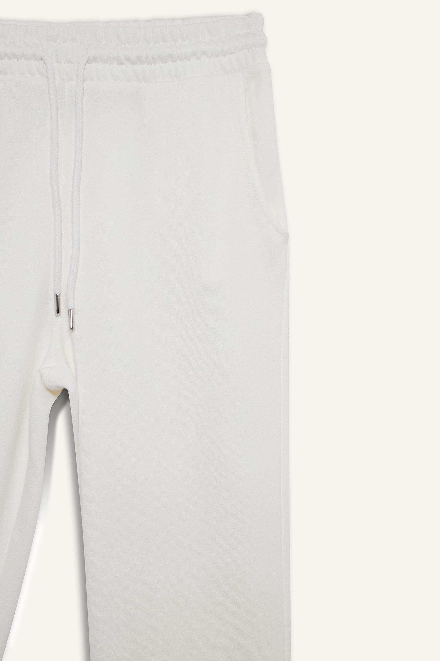 Basic Düz Cepli Beli Bağcıklı Kalın Jogger Eşofman Altı