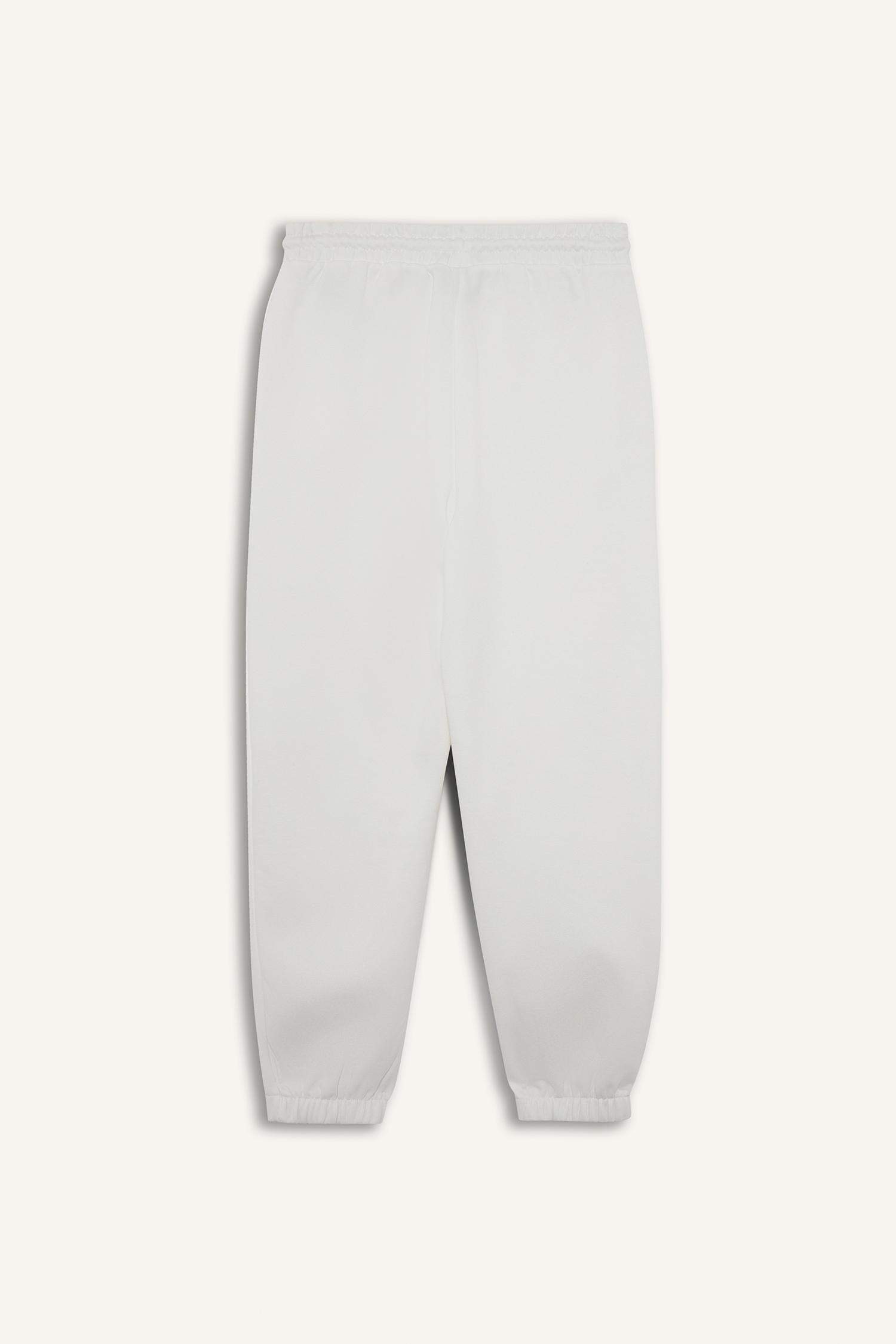 Basic Düz Cepli Beli Bağcıklı Kalın Jogger Eşofman Altı