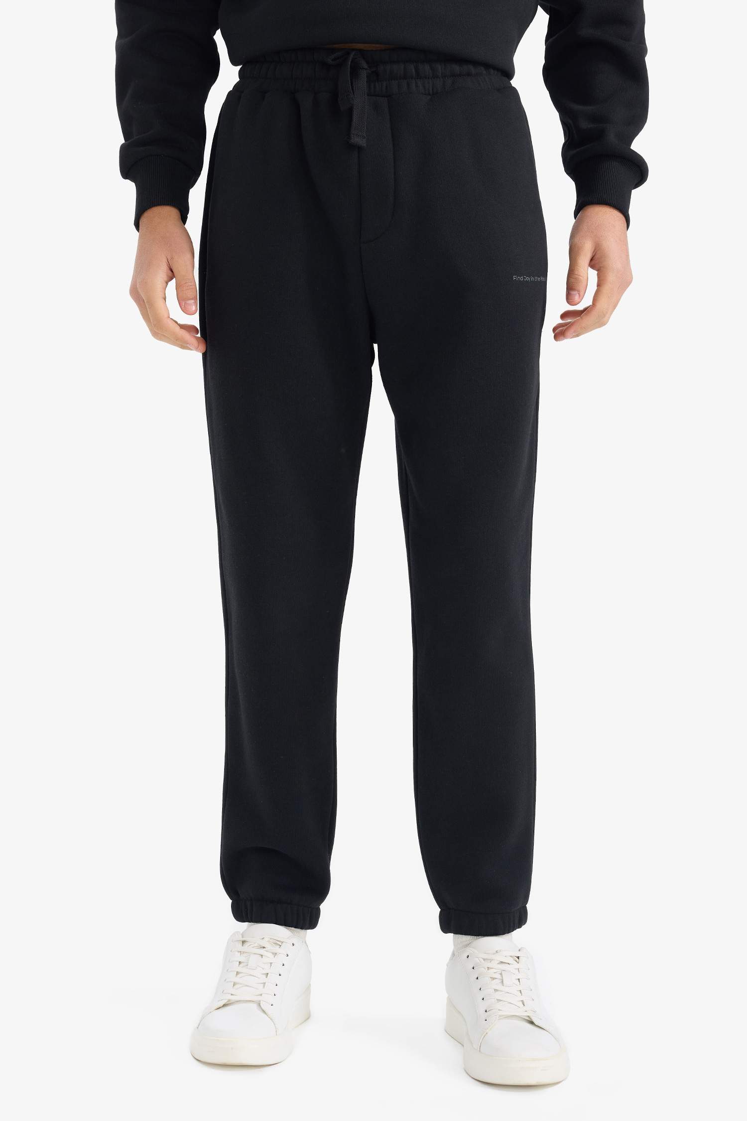 Boxy Fit 2'li Takım Bisiklet Yaka Sweatshirt Eşofman Altı