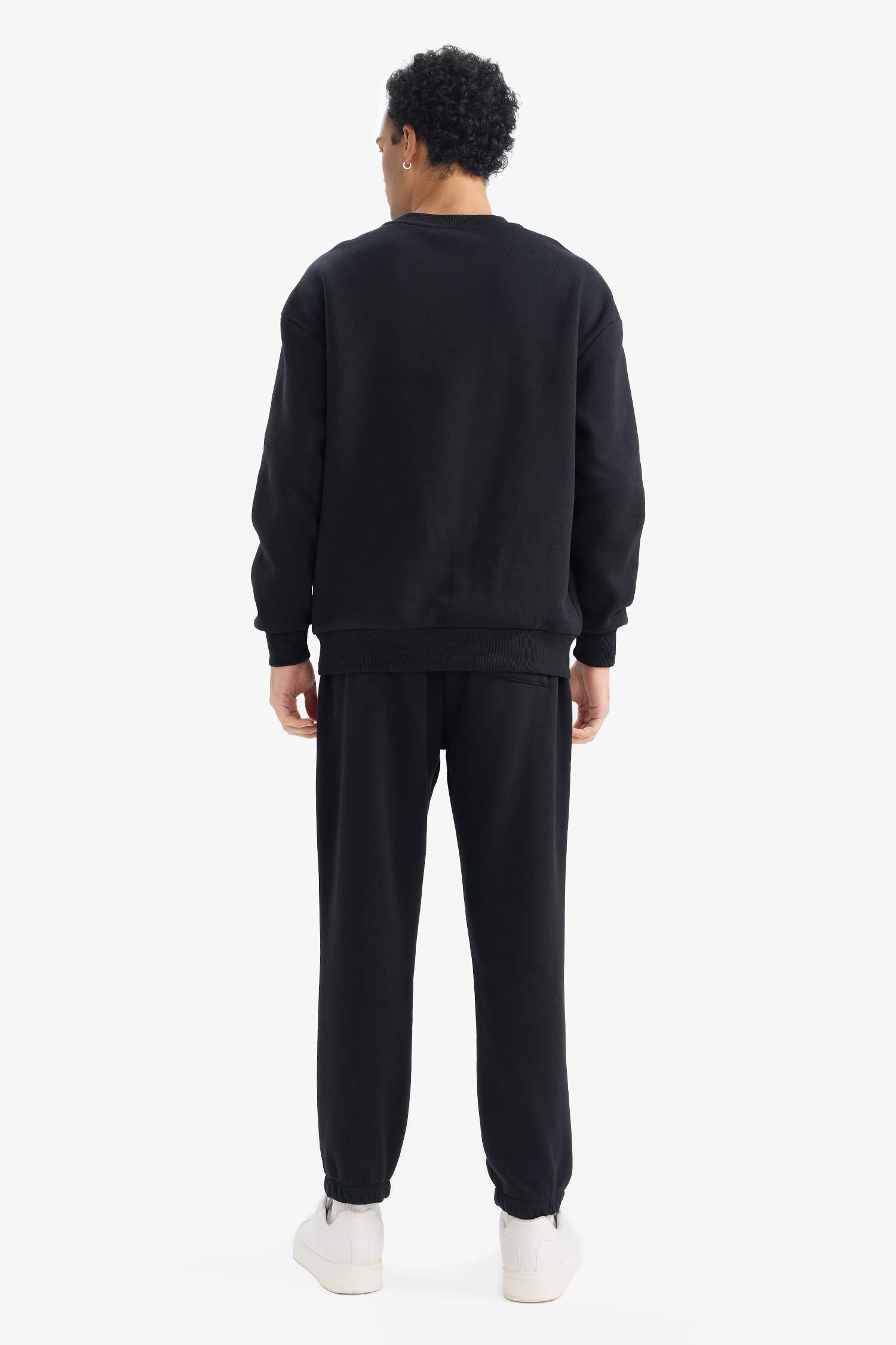 Boxy Fit 2'li Takım Bisiklet Yaka Sweatshirt Eşofman Altı