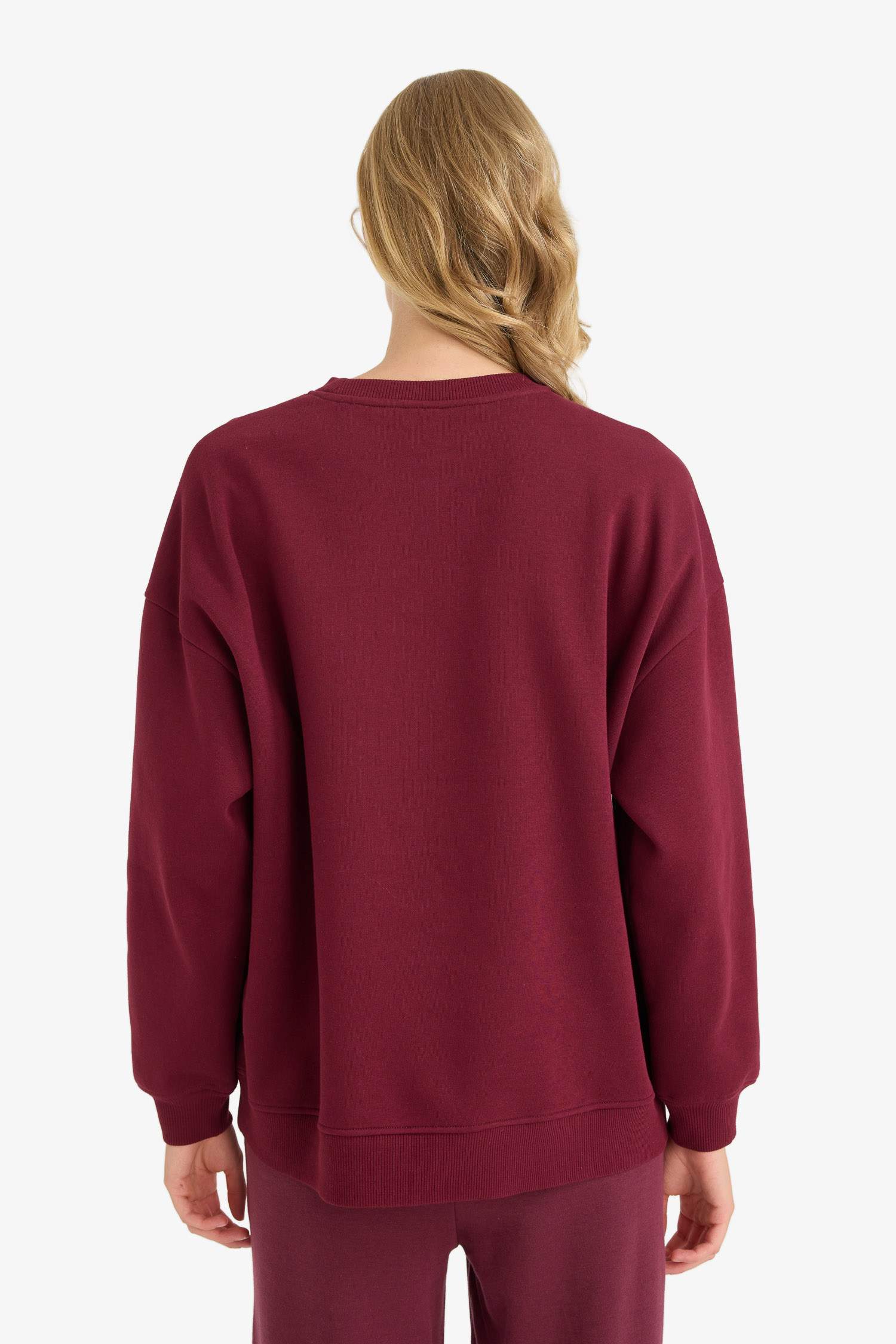 Oversize Fit Basic Thick Fabric Sweatshirt