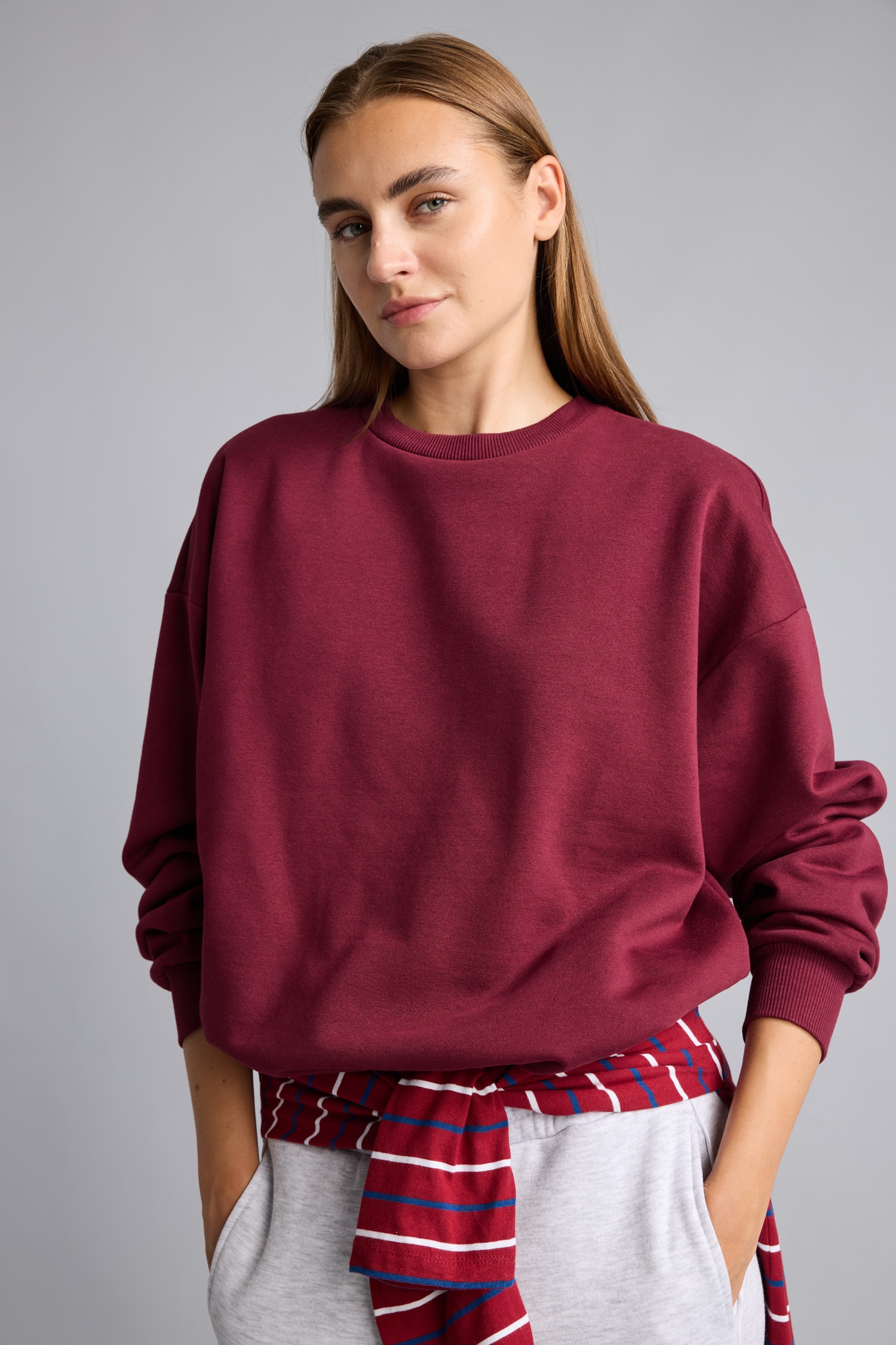 DeFacto Oversıze Basıc Kalın Sweatshirt görsel 3