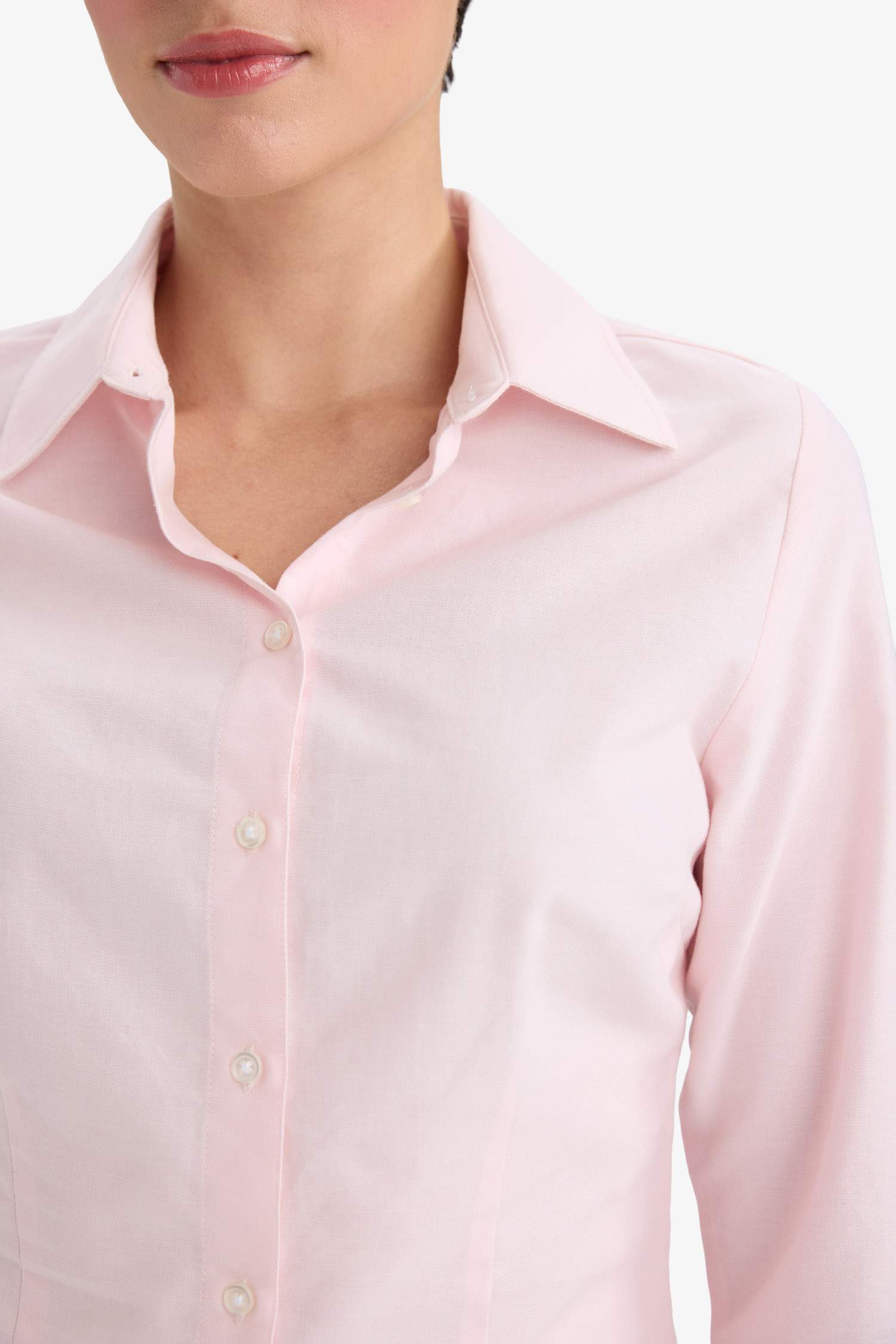 قميص ردن طويل أوكسفورد مخصر