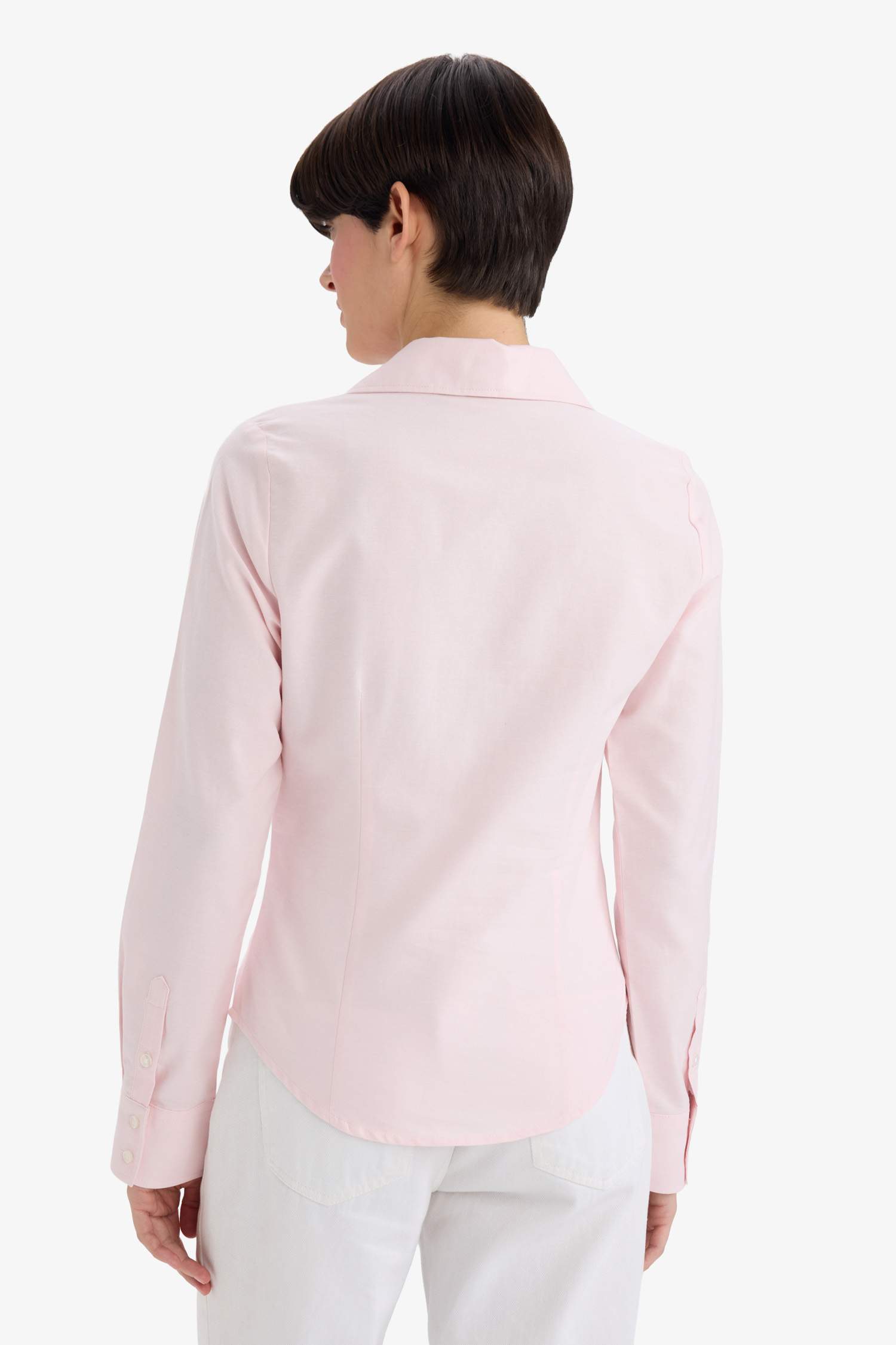 قميص ردن طويل أوكسفورد مخصر