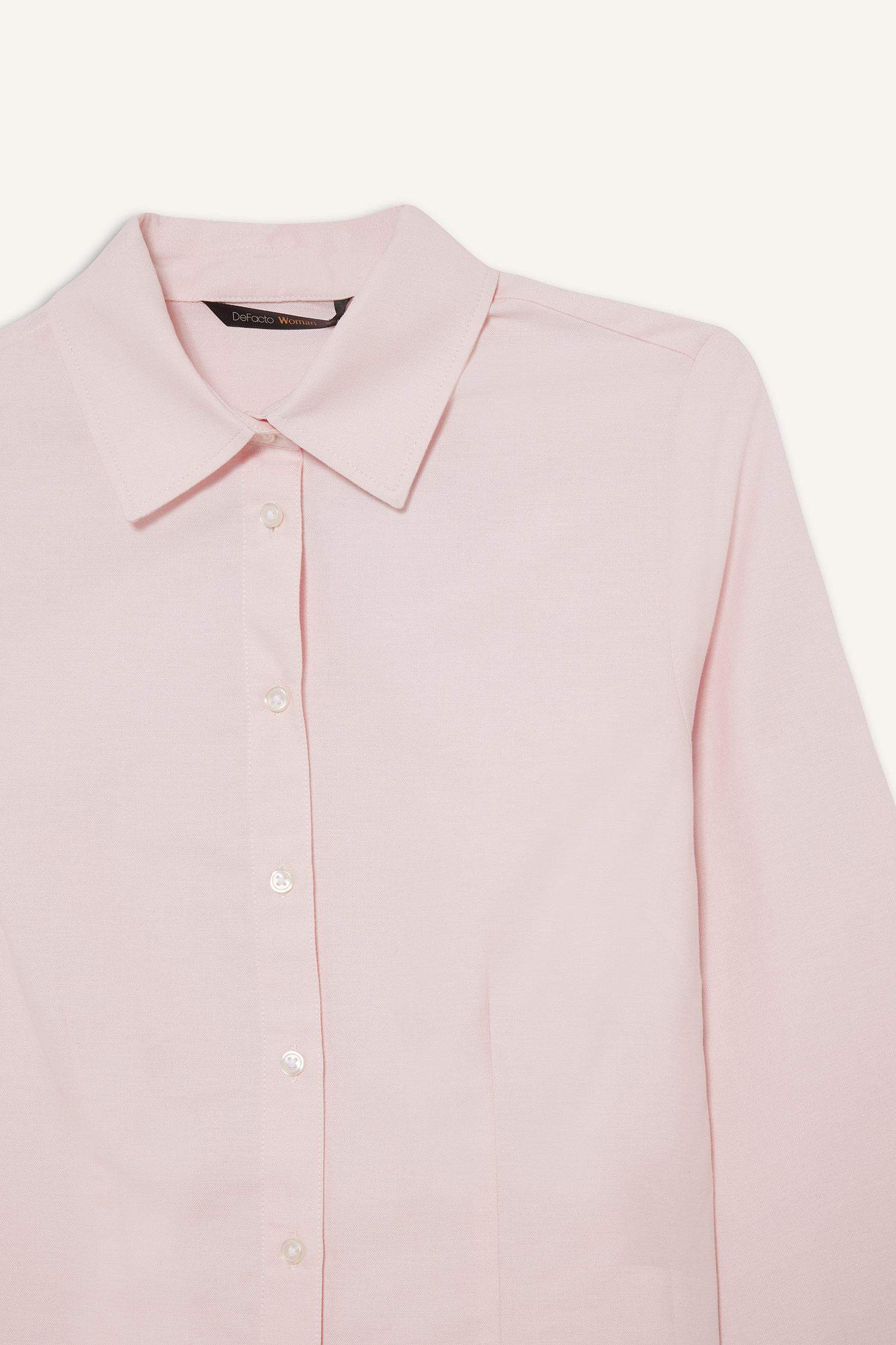 قميص ردن طويل أوكسفورد مخصر