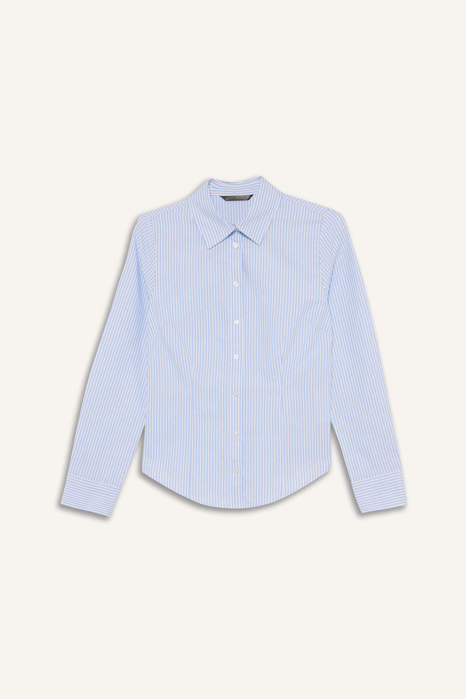 قميص ردن طويل أوكسفورد مخصر