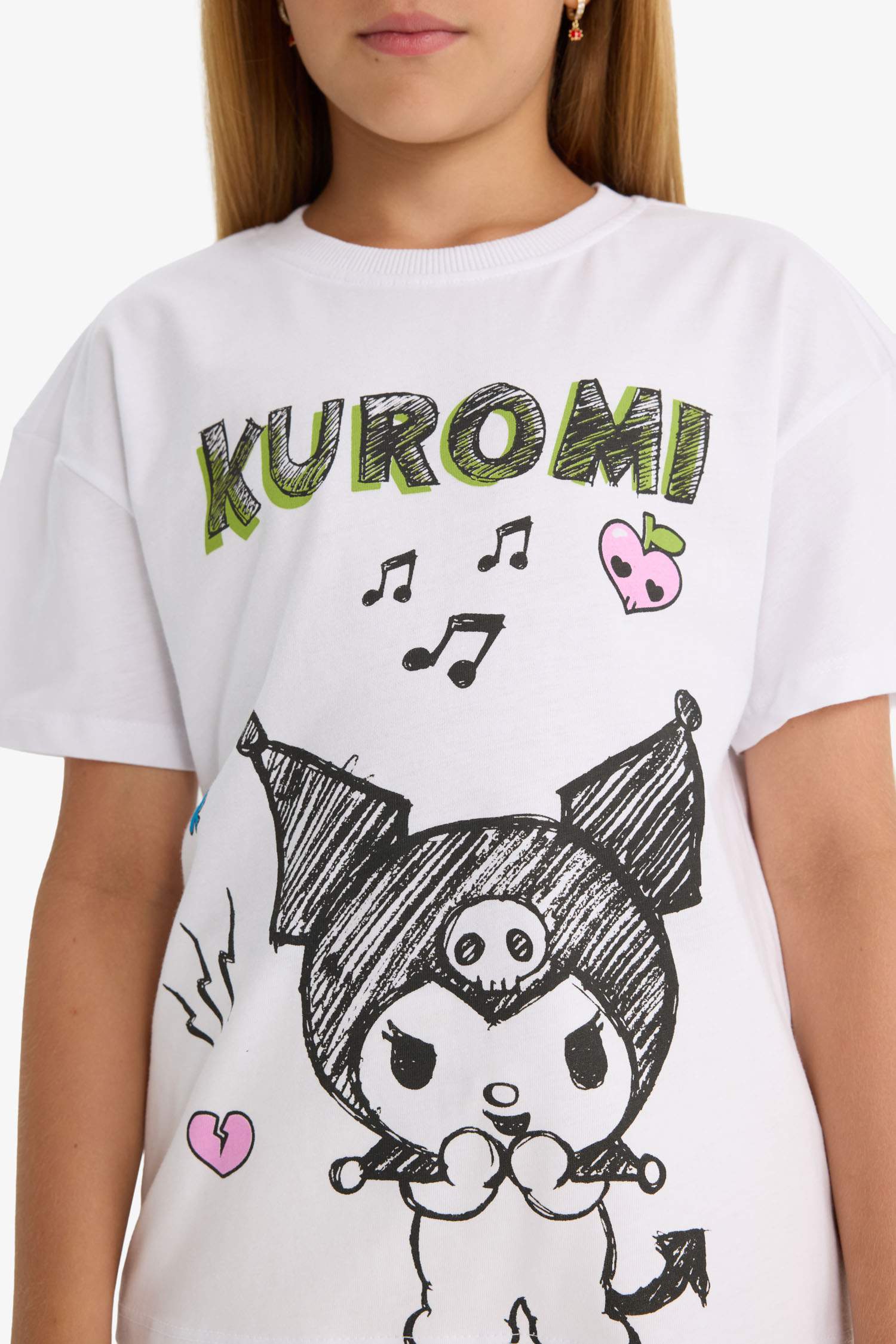 Kız Çocuk Hello Kitty Relax Fit Kısa Kollu Tişört