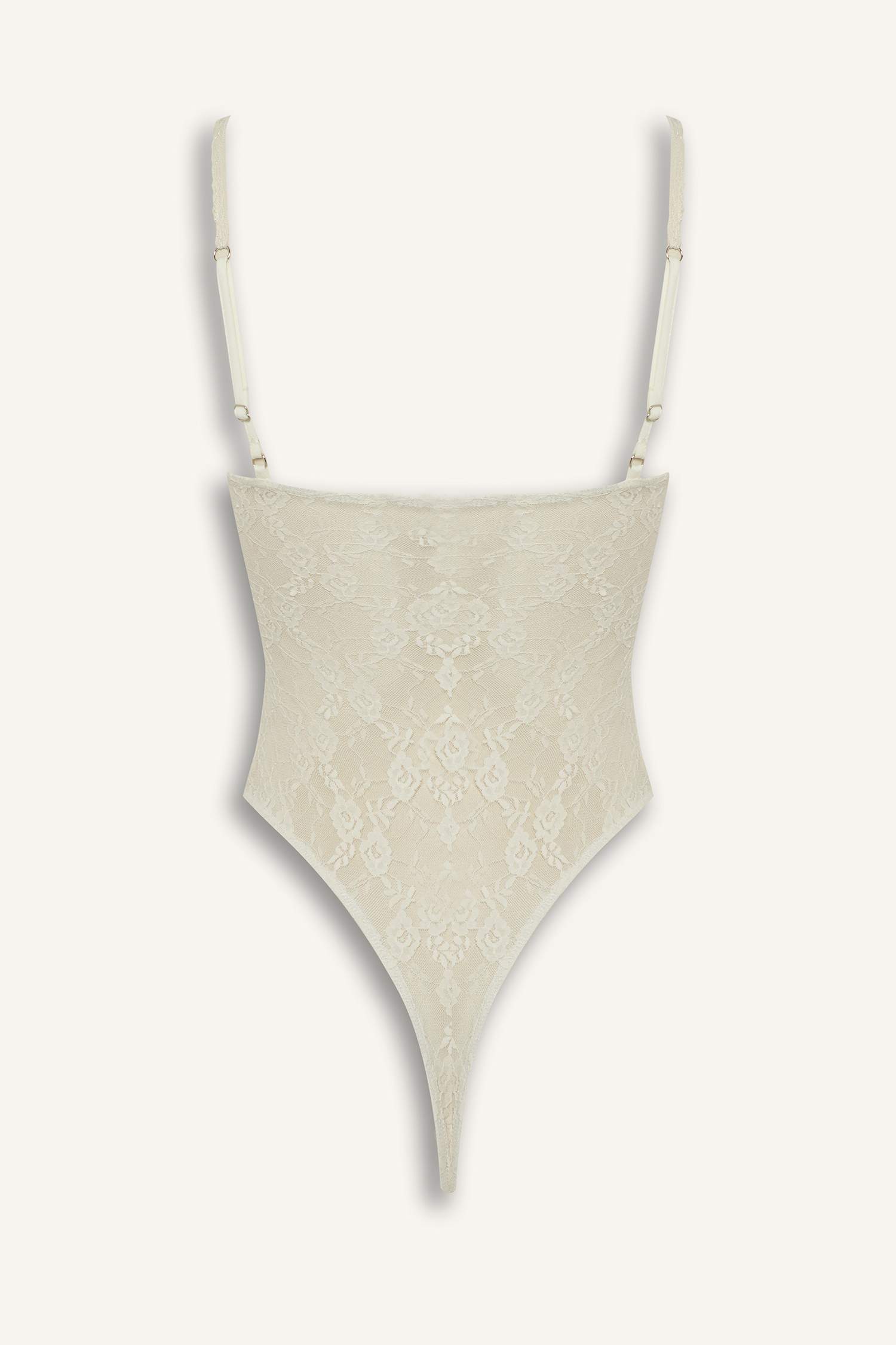 Lace Thin Strappy Bodysuit