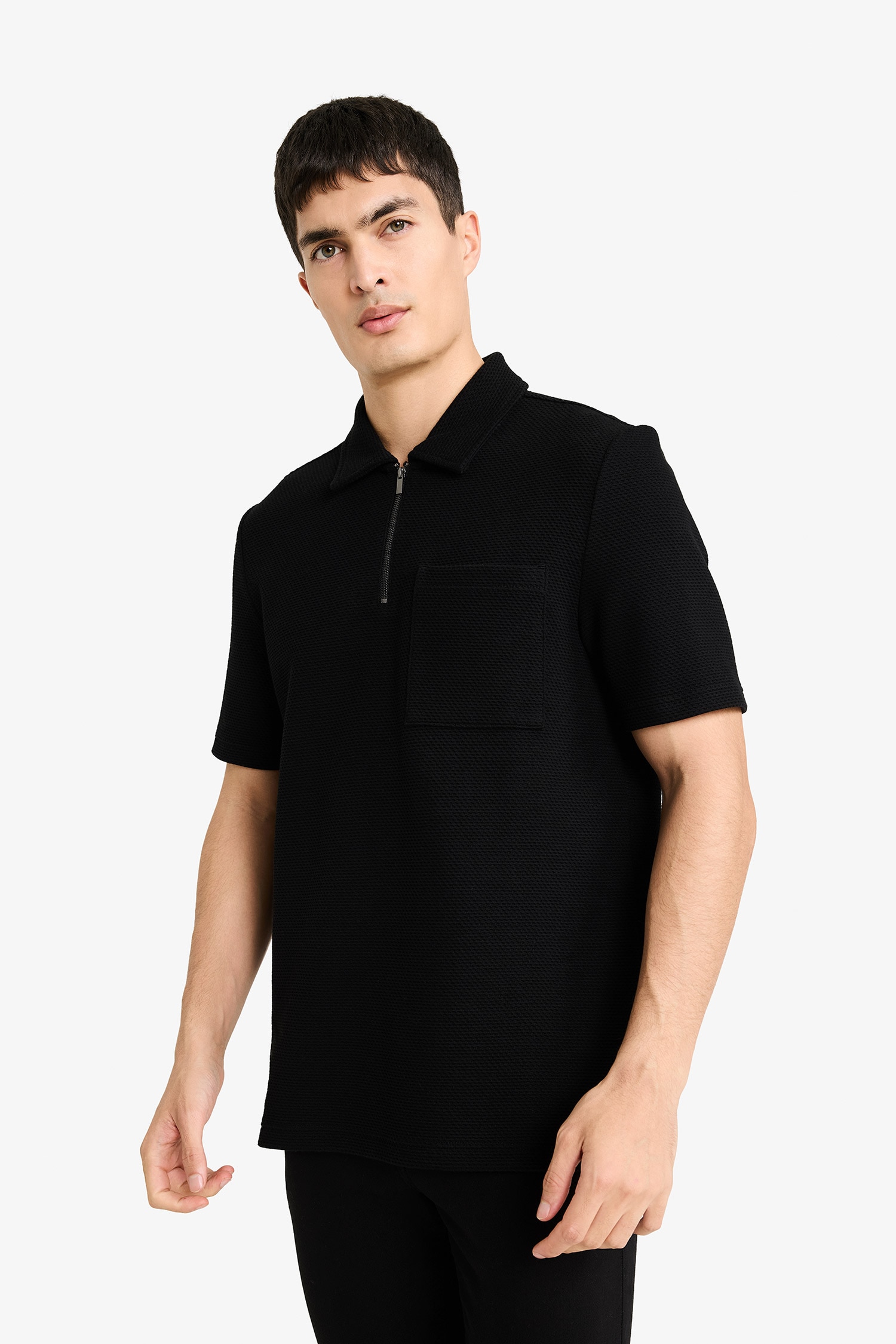 DeFacto Pamuklu Regular Fit Polo Tişört görsel 3