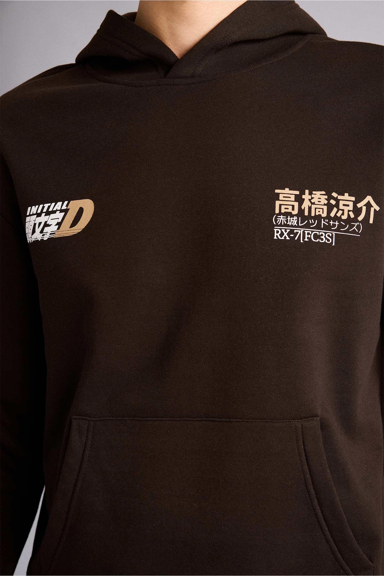 DeFacto Pamuklu Kapüşonlu Baskılı Sweatshirt görsel 6