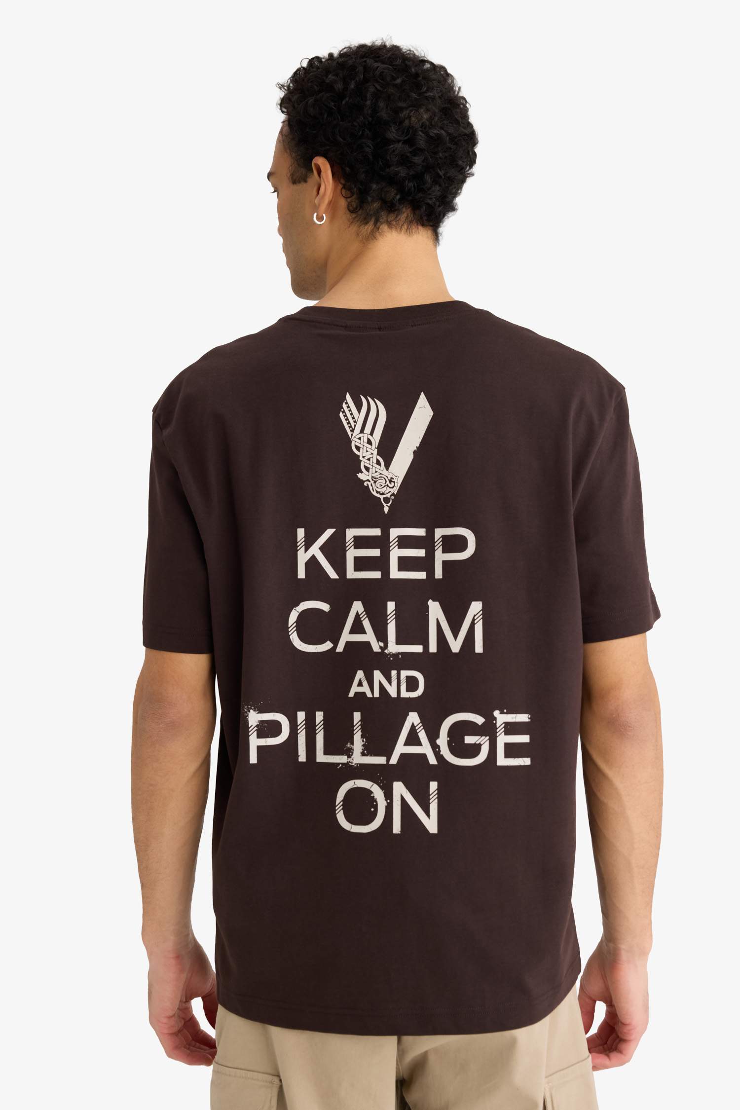 Regular Fit Vikings Crew Neck Short Sleeve T-Shirt