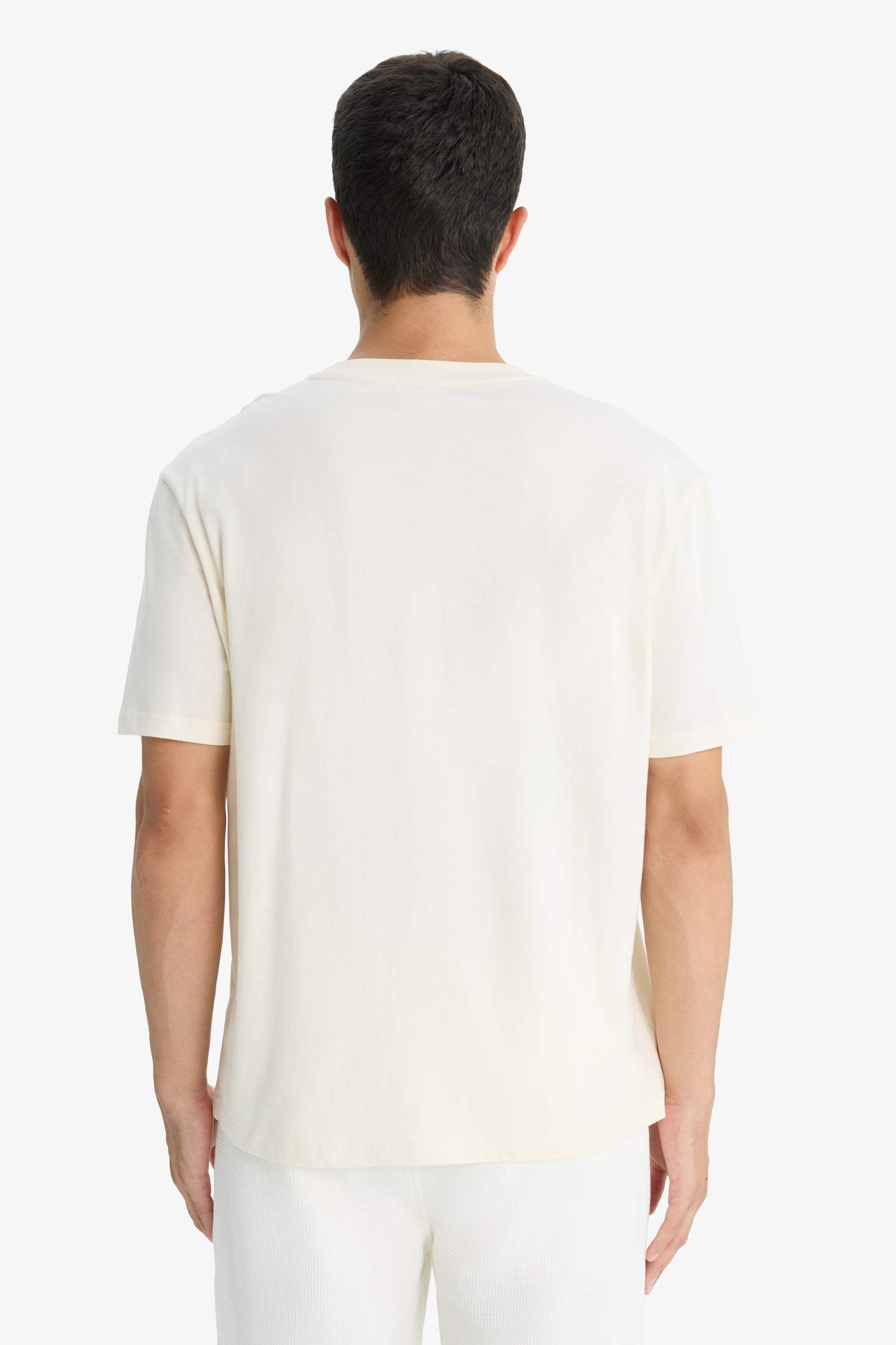 Bisiklet Yaka Penye Kısa Kollu Tişört