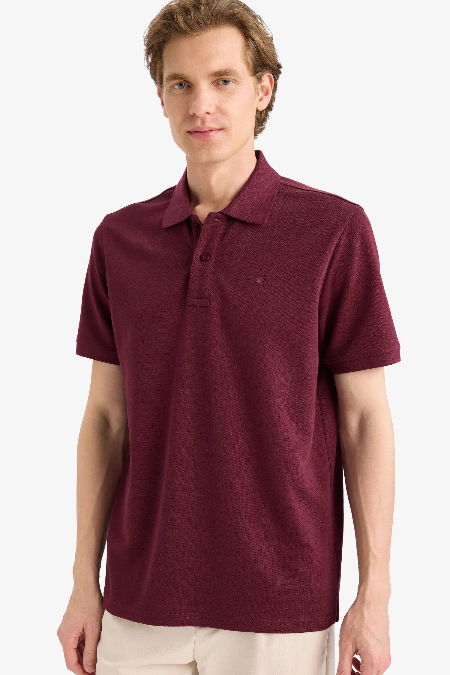 DeFacto Çabuk Kuruyan Pamuklu REGULAR FIT Nefes Alabilen Polo Tişört görsel 4