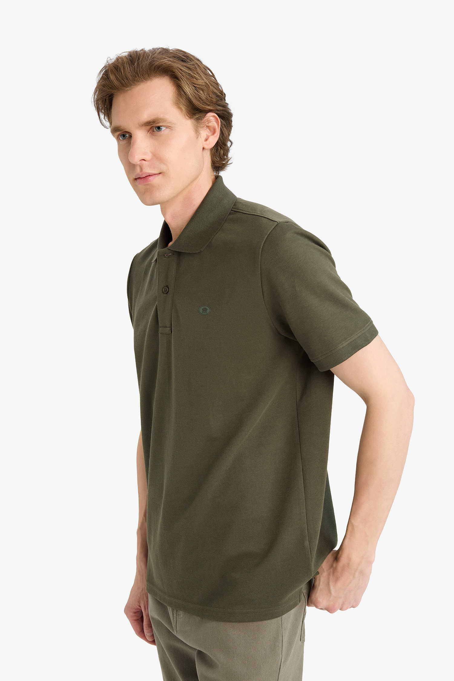 DeFacto Çabuk Kuruyan Pamuklu REGULAR FIT Nefes Alabilen Polo Tişört görsel 3