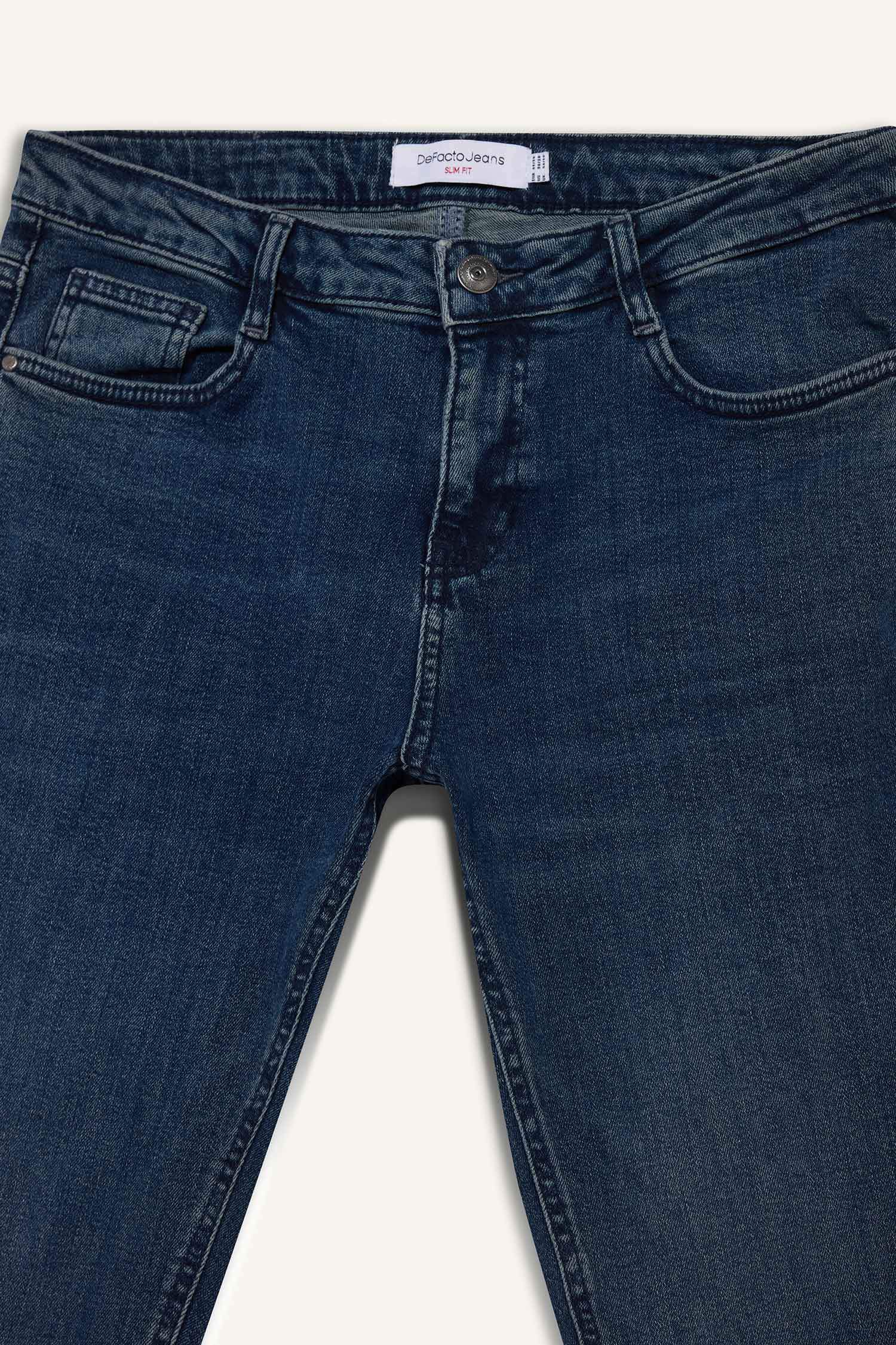 Pedro Slim Fit Dar Kalıp Normal Bel Dar Paça Jean Pantolon