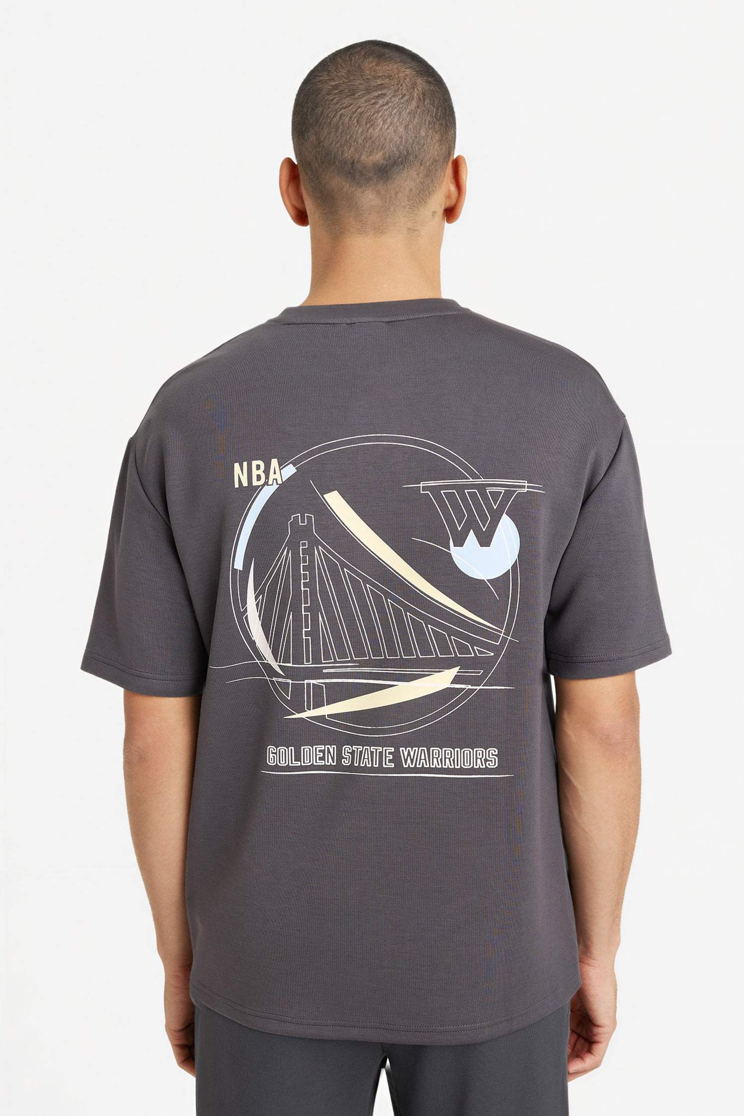 Футболка NBA Golden State Warriors Relax Fit с круглым вырезом и коротким рукавом