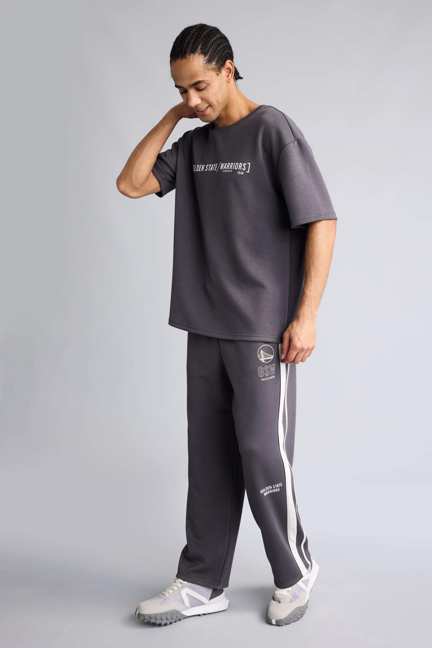 Antrasit Erkek NBA Golden State Warrıors Standart Fıt Modal Jogger