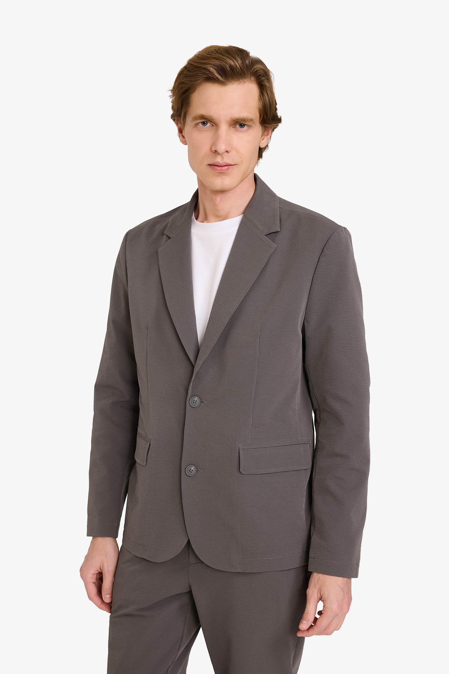 DeFacto Modern Fıt Krinkıl Blazer Ceket görsel 5