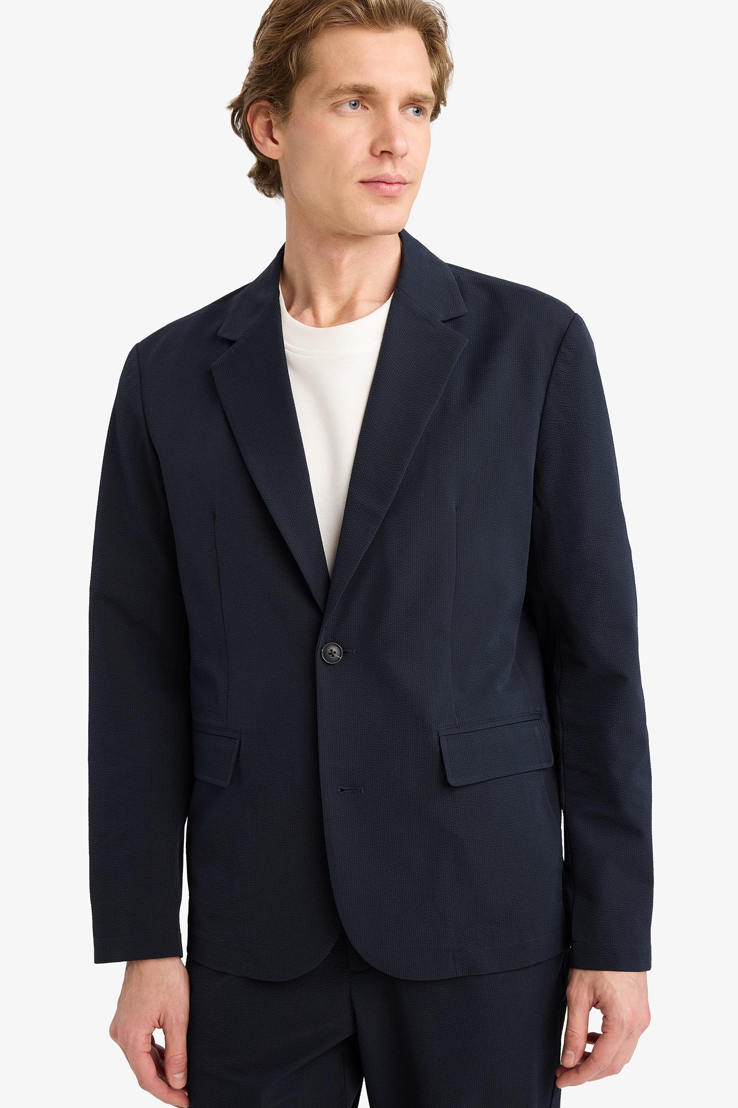 DeFacto Modern Fıt Krinkıl Blazer Ceket görsel 4