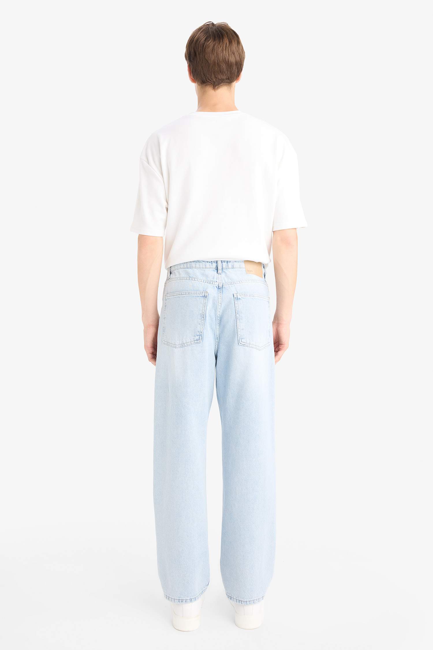 Baggy Fit Geniş Kalıp Geniş Paça Jean Yıkamalı Pantolon