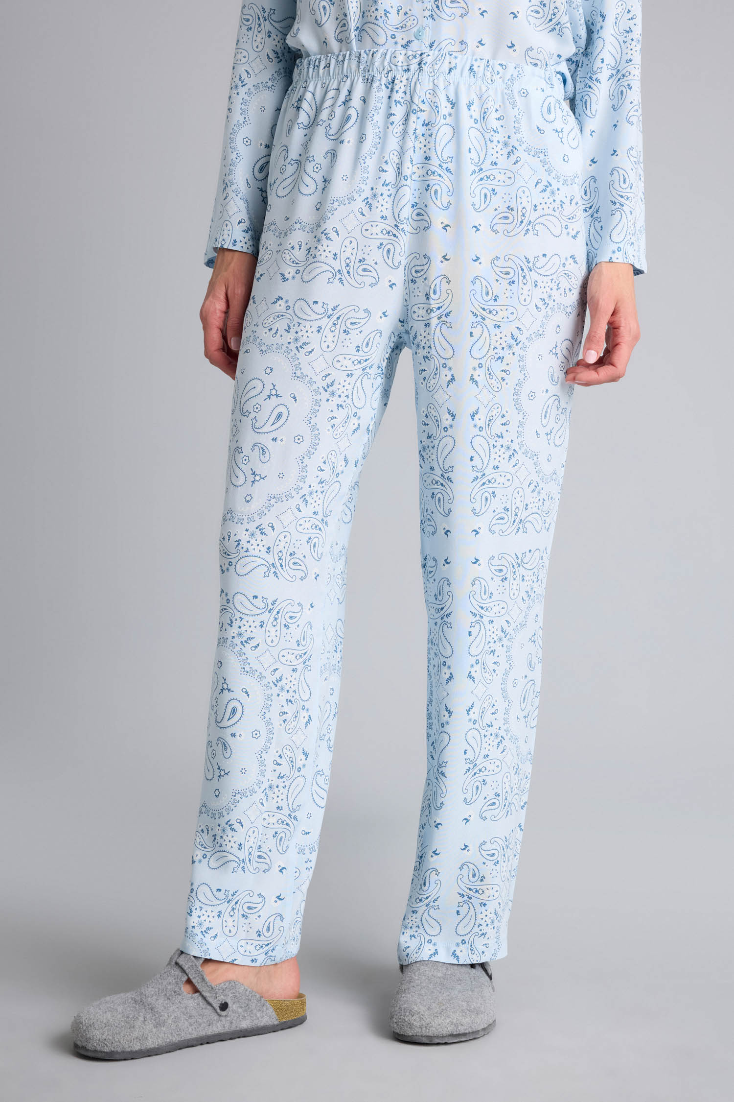 DeFacto Regular Fit Desenli Uzun Kollu Üst Uzun Alt Pijama Takımı görsel 5