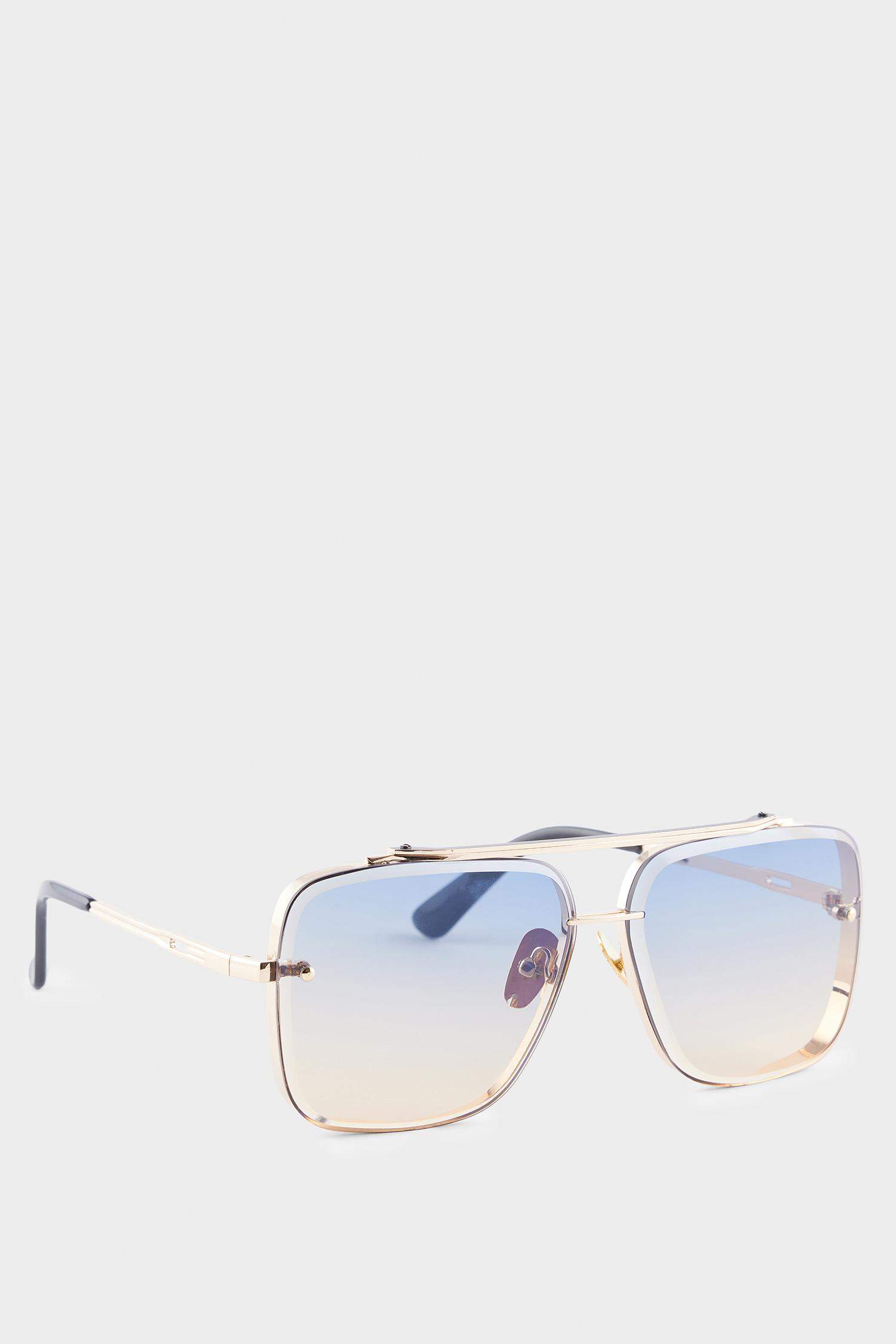 DCEY x DeFacto Kadın Metal Çerçeveli Oval Cam Güneş Gözlüğü